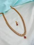 Mango type Long haram with Earrings Ns927
