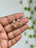 Er291 anti tarnish back push earrings