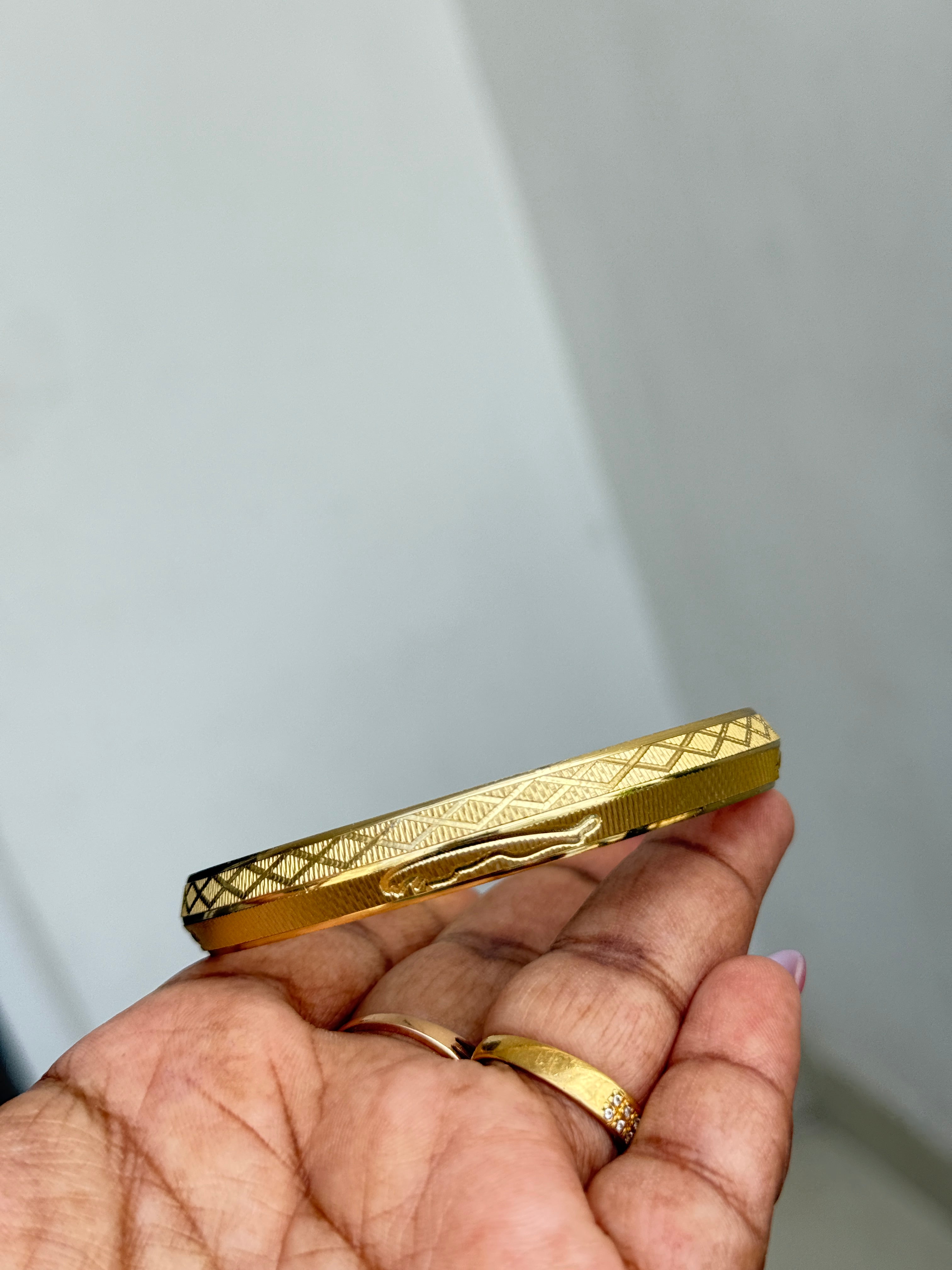 Ph285 unpolished panchaloha mens kda bracelet