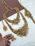 Bs113 bridal set lakshmi devi with tikka and hip chain