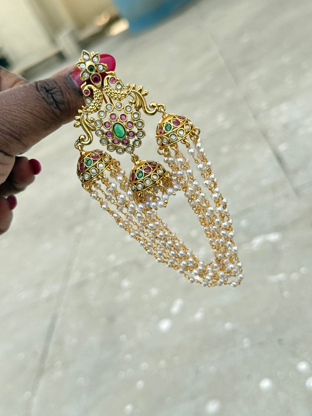 Hc003 dual peacock kemp hair accessories