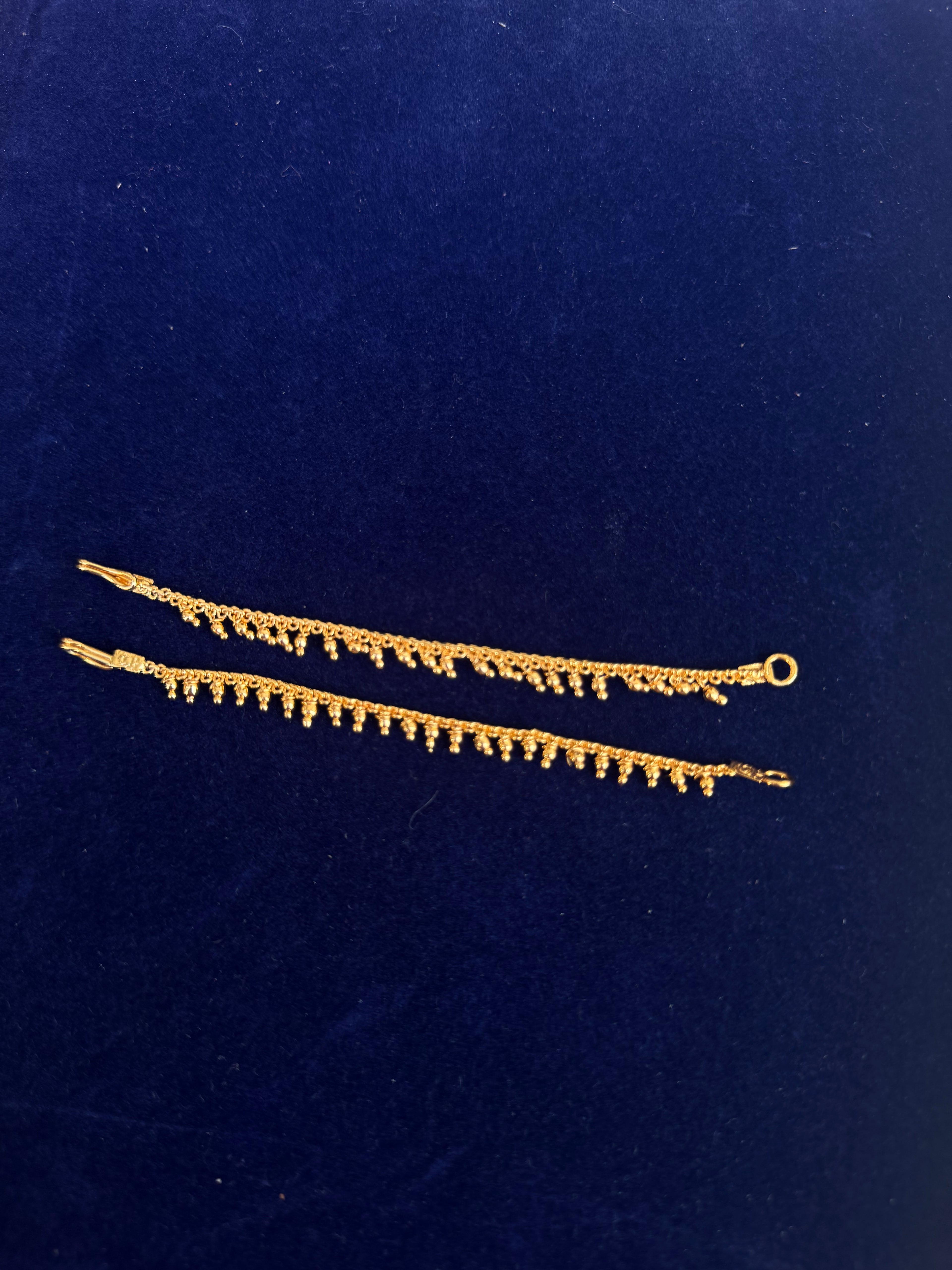 Single gold line pearl chempaswaralu