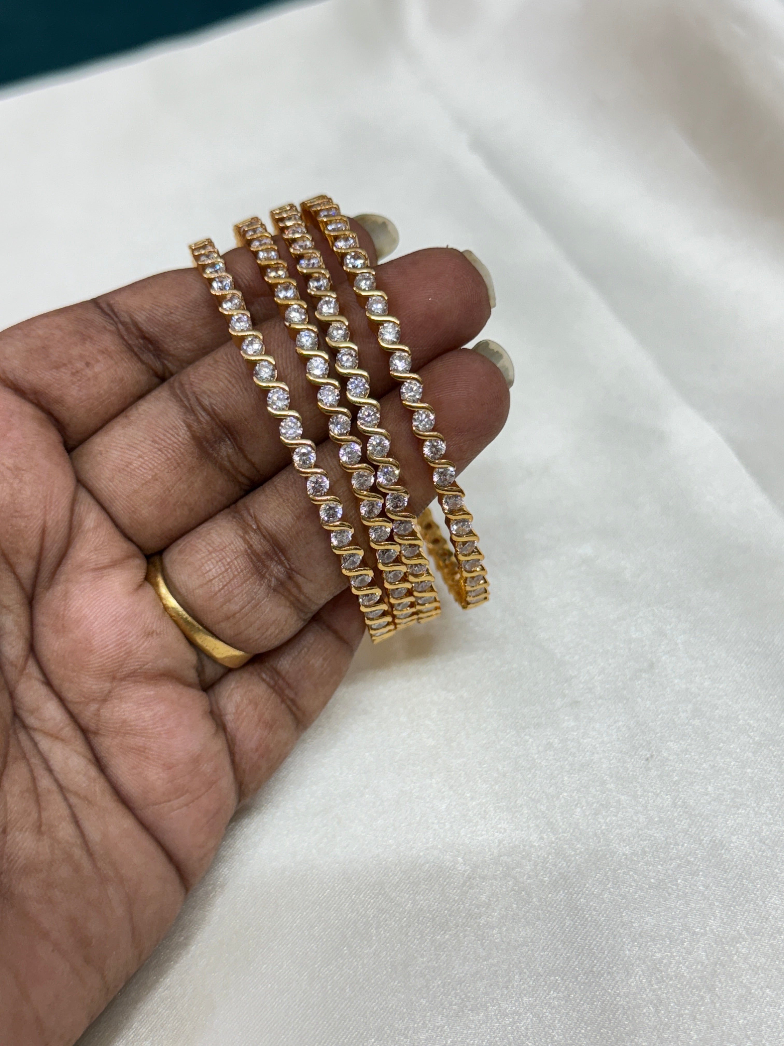 Sb112 diamond replica bangles