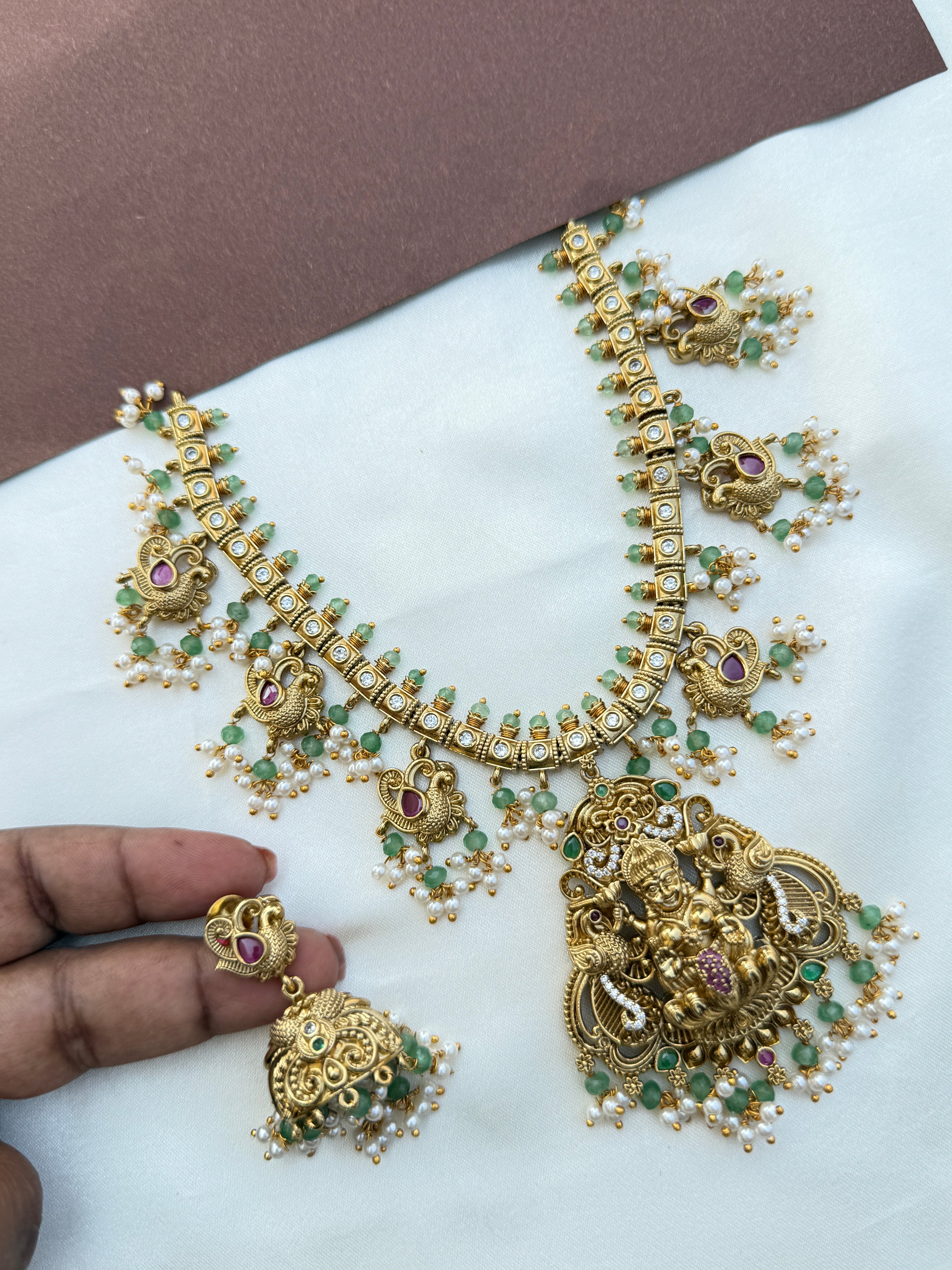 Ns594 Lakshmi devi guttapusalu neckset
