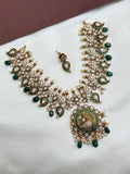 Ns341 Emerald moissanite mango neckset