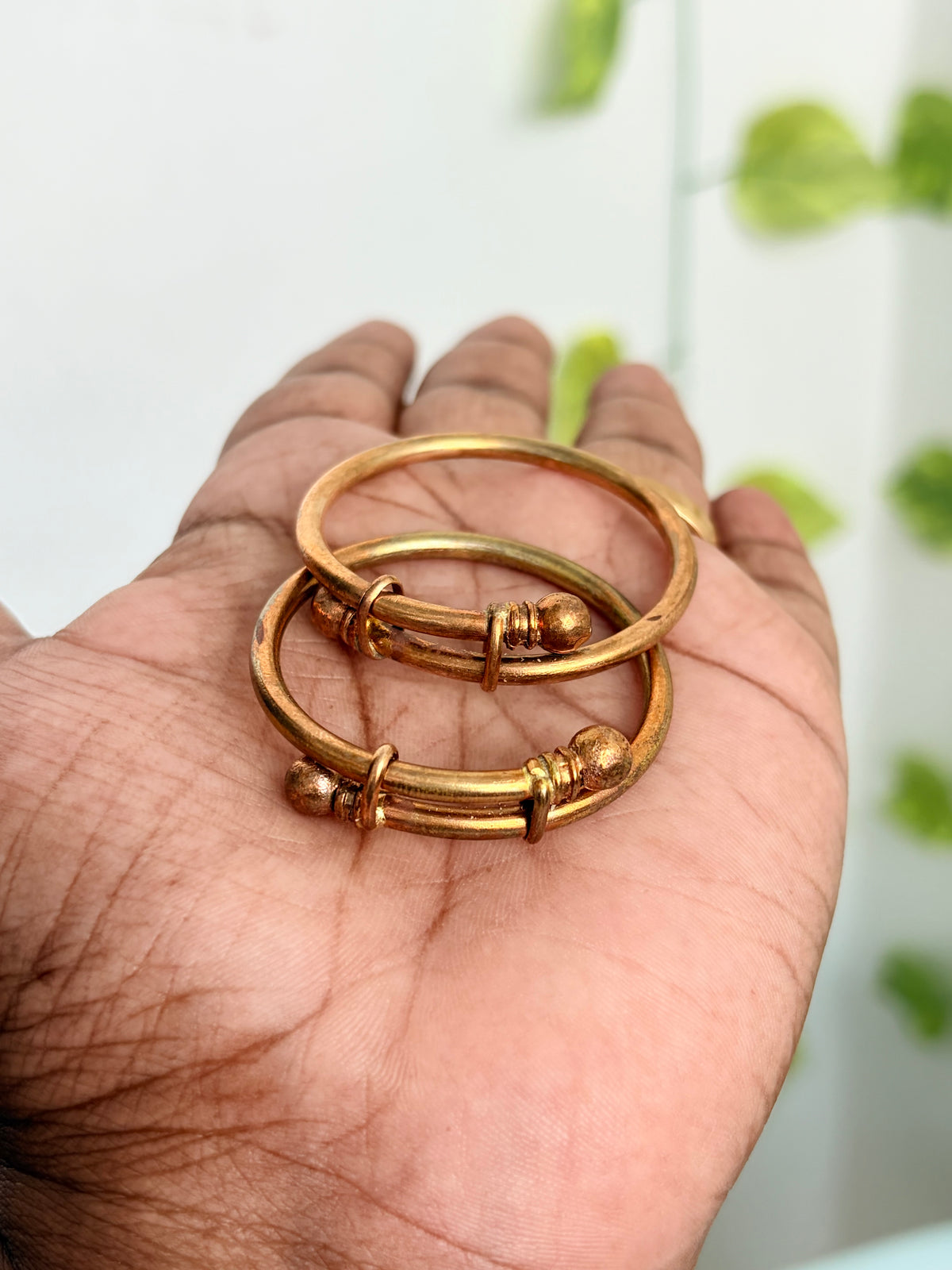 Kd065 unpolished panchaloham Kids adjustable kids bangles