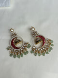 ER6029 jadau kundan chandbali earrings