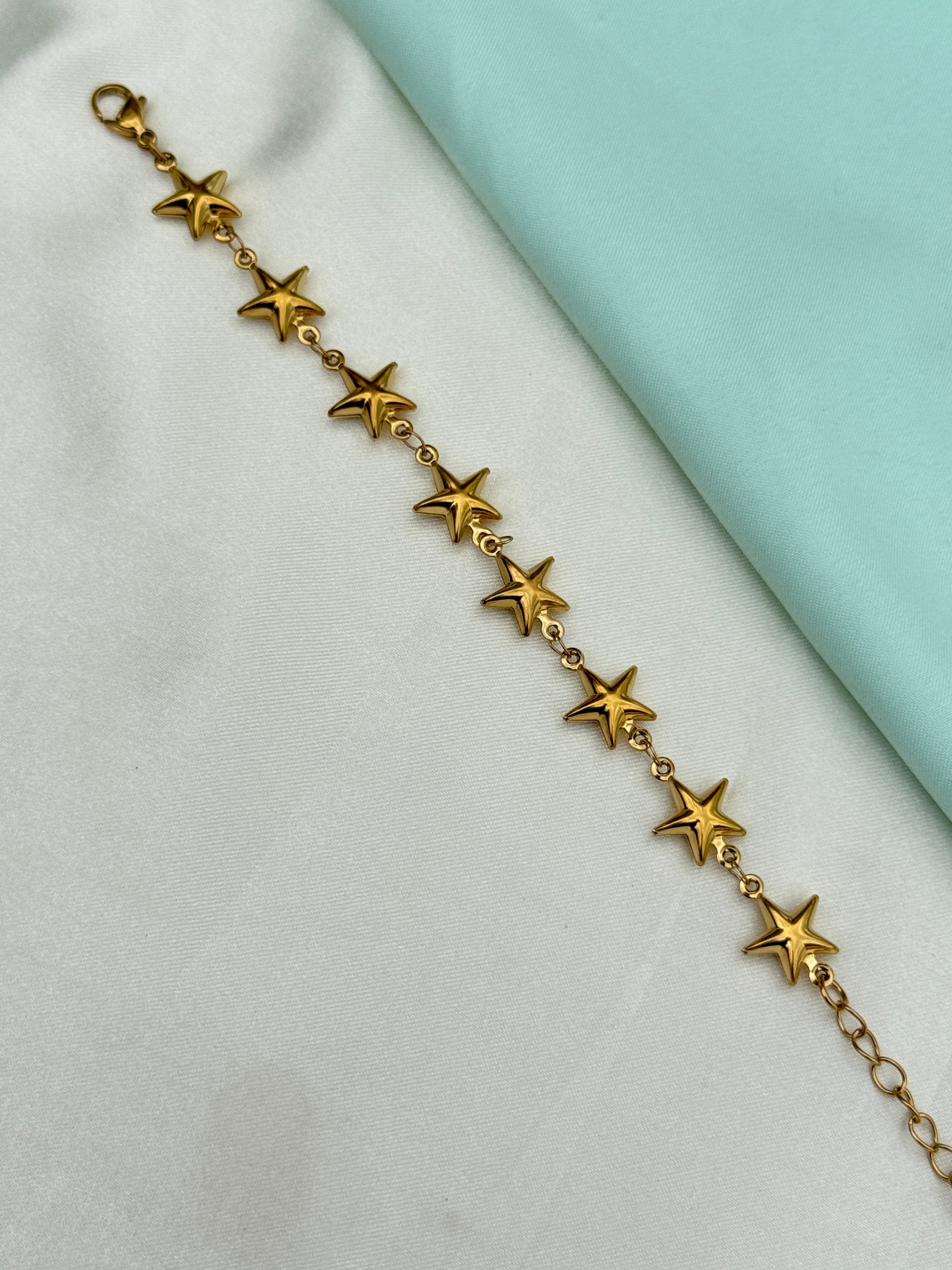 Ab607 anti tarnish 7inches 2:8 to 2:10 adjustable chain bracelet