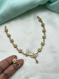 Ns266  flower design short neckset with earrings
