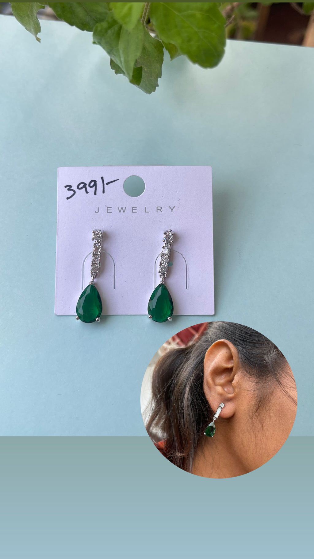 Silver hanging earrings
