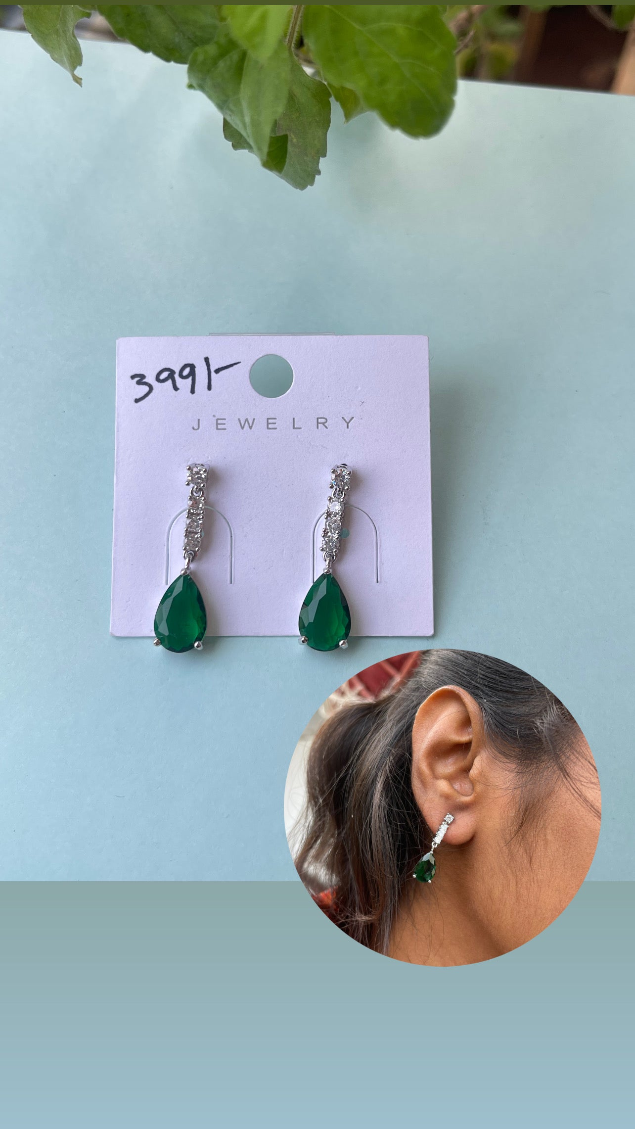 Silver hanging earrings