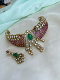 Emerald Butterfly Jadau Neckset with earrings ns234