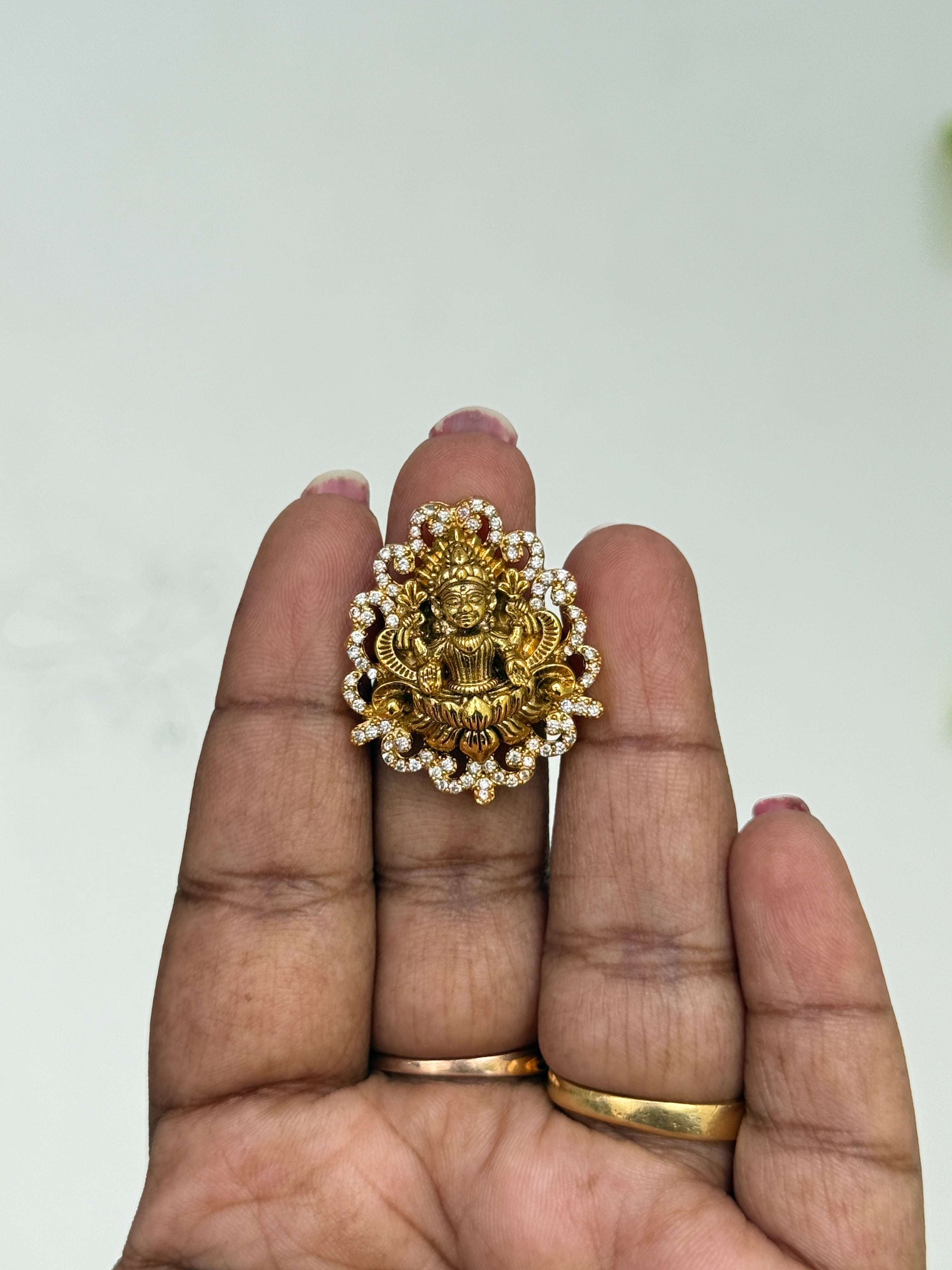 Lakshmi devi  adjustable finger ring rg200