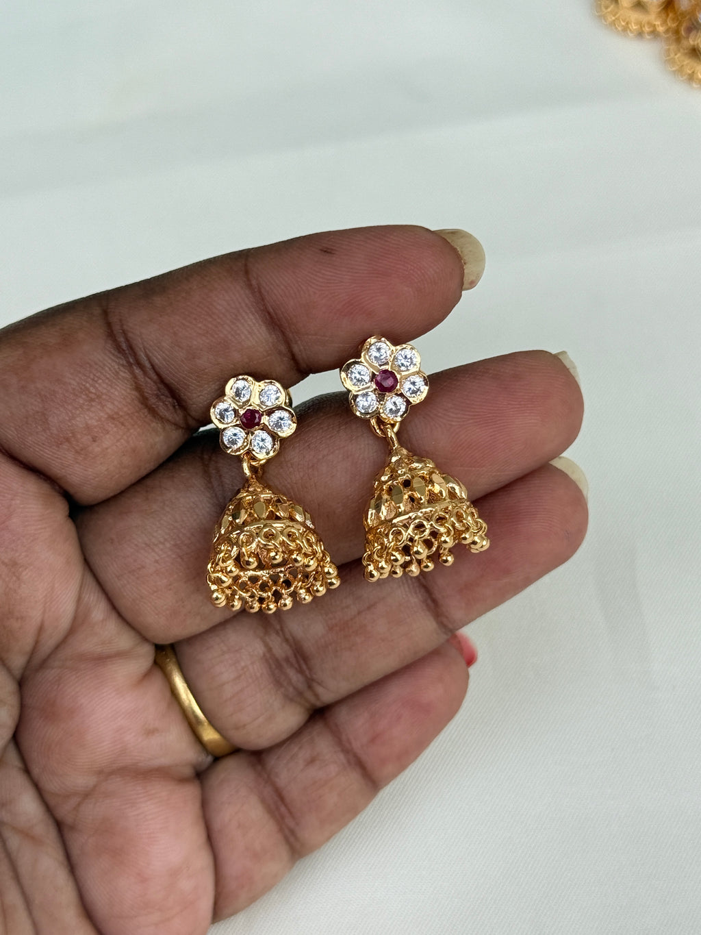Ph098 panchaloham back screw small butta Earrings