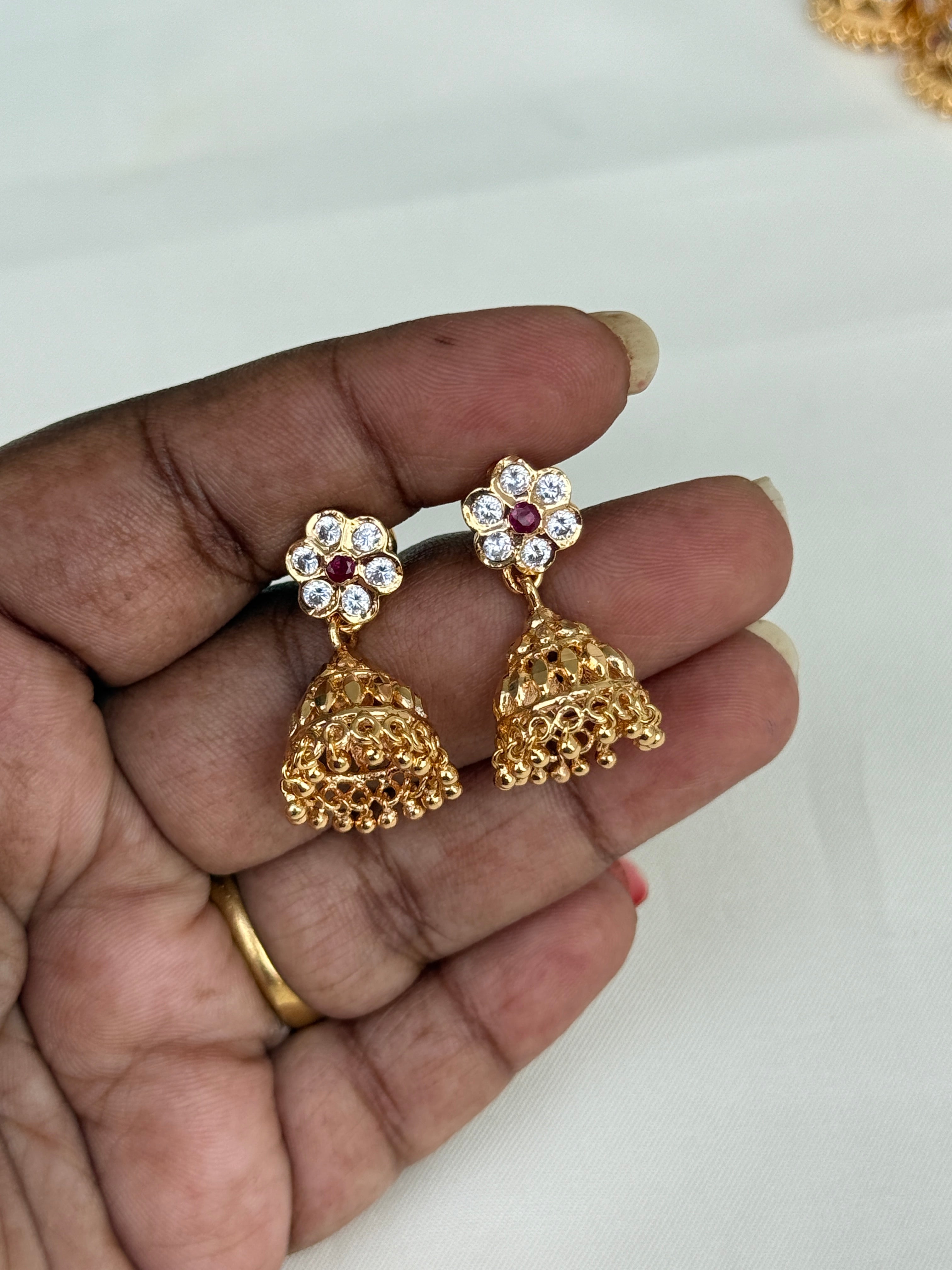 Ph098 panchaloham back screw small butta Earrings