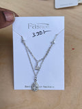 2 layers drop silver Daily Wear chain DC510