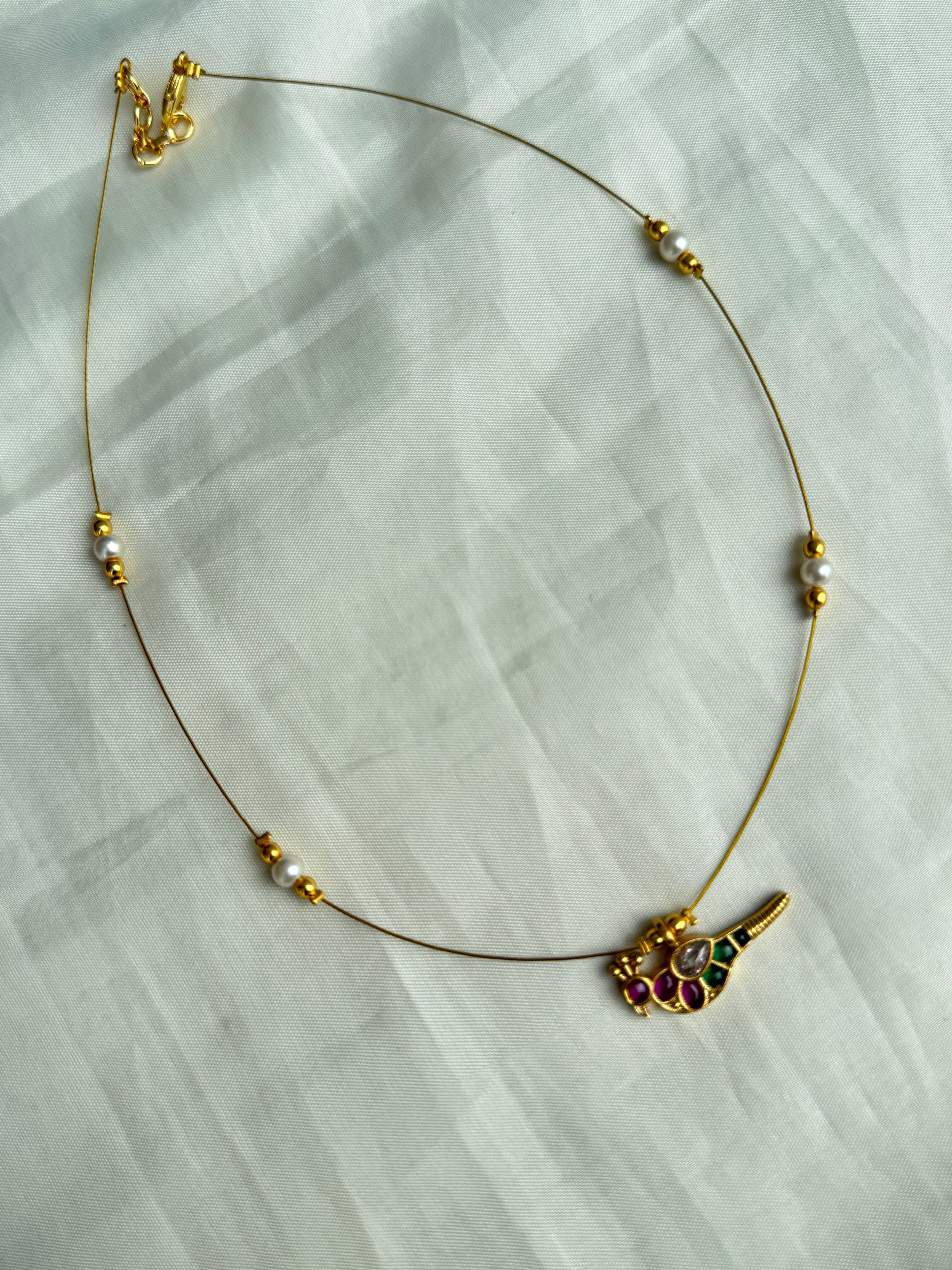Invisible parrot Kemp neckpiece ns0045