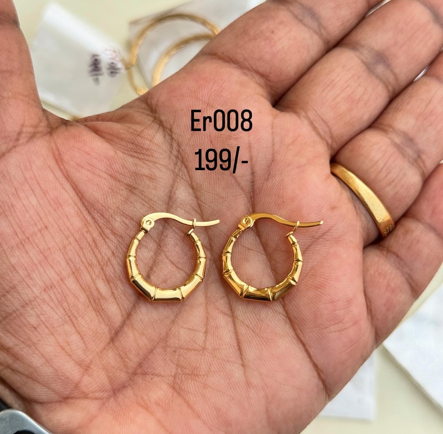 Daily wear Anti-tarnish hoops(color won't fade