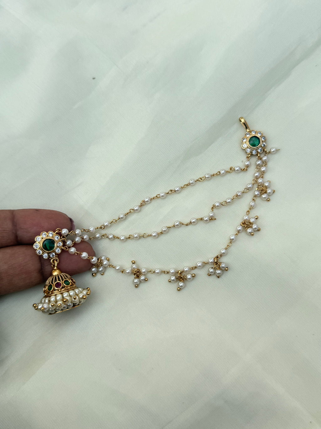 Ch206 butta Earrings with earchains