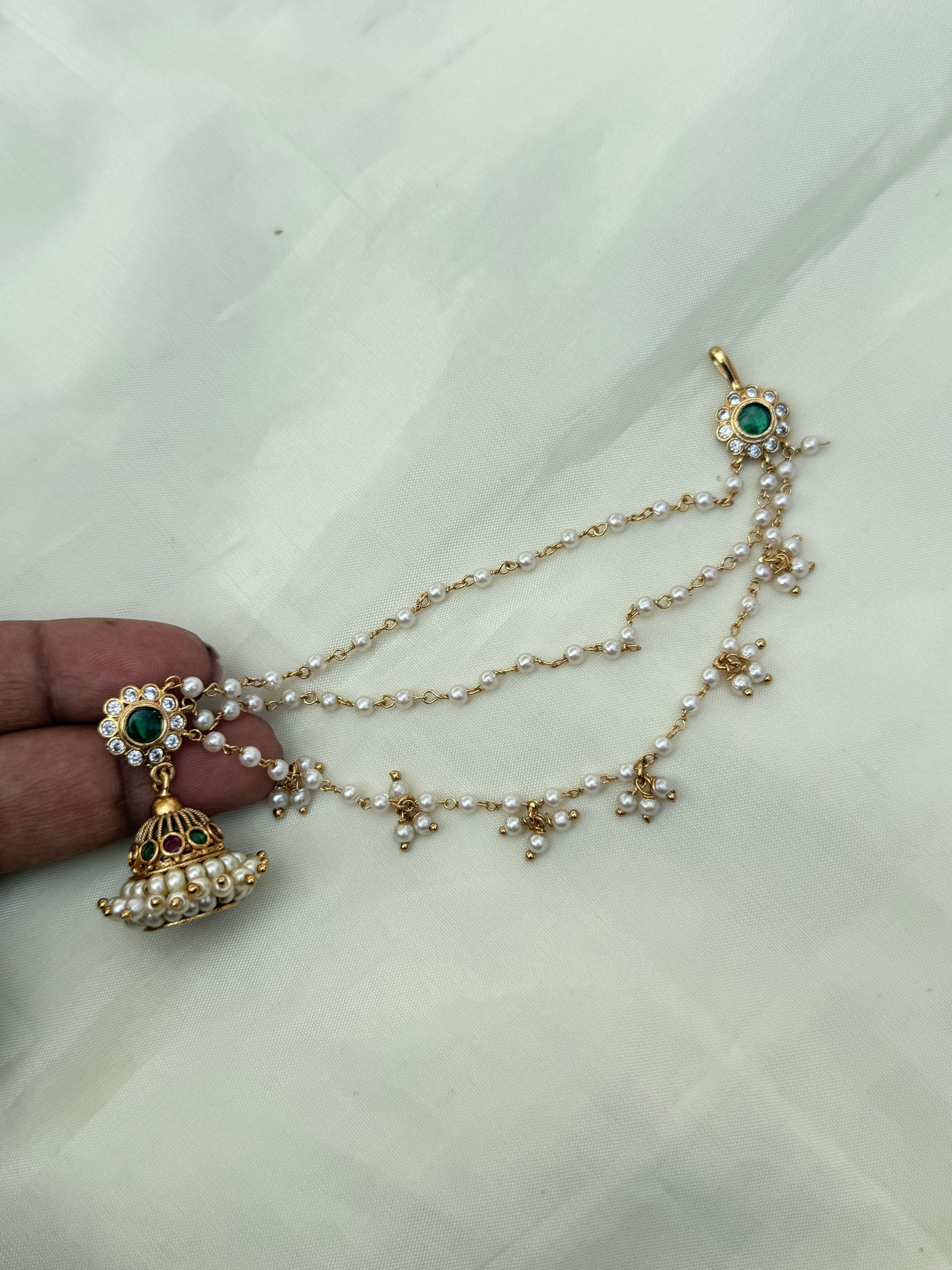 Ch206 butta Earrings with earchains