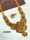 Lh2029 3D Lakshmi Devi nakshi haram with earrings
