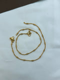 AK107 gold ball anklets