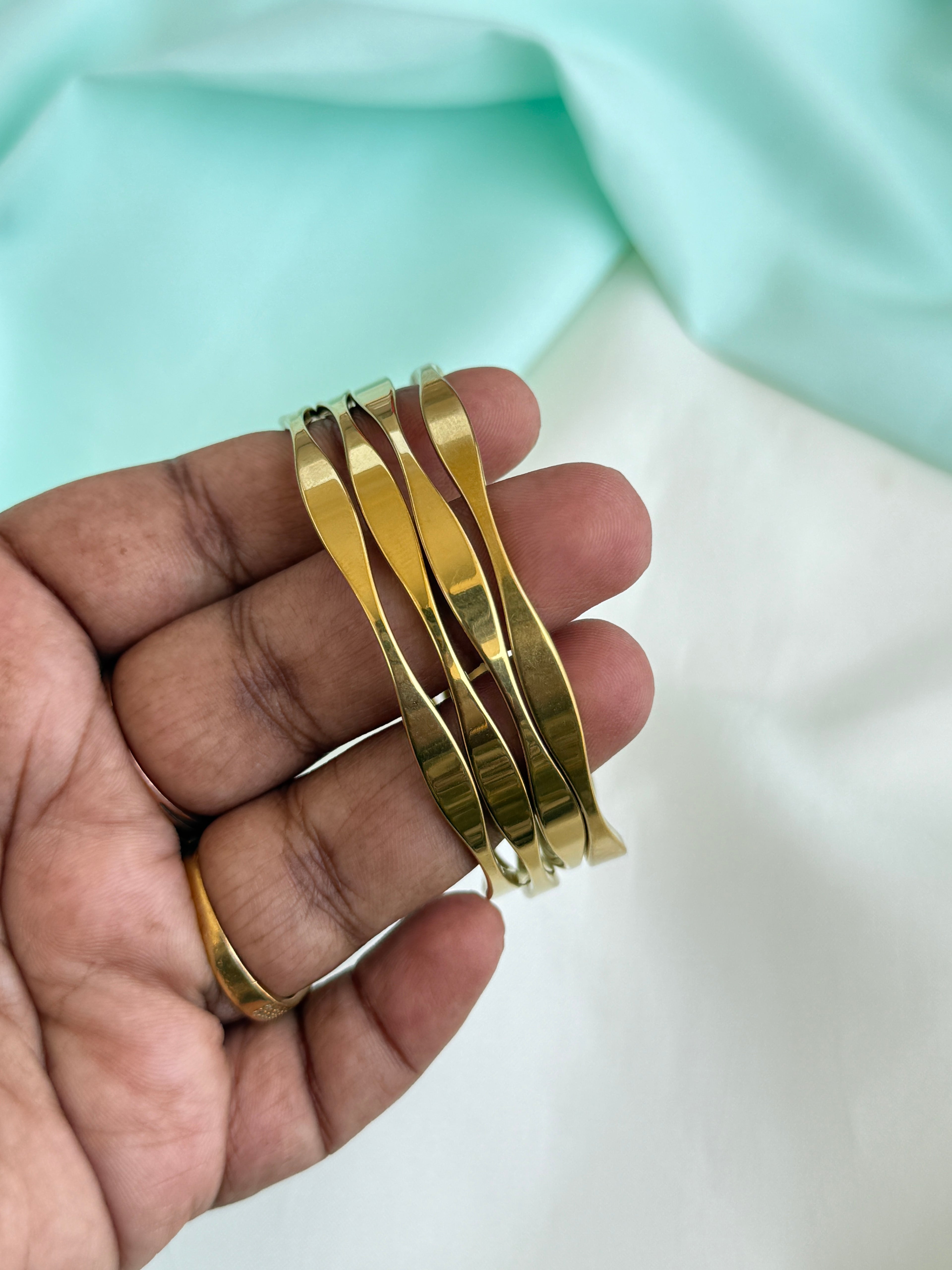 Ab575 anti tarnish plain bangles