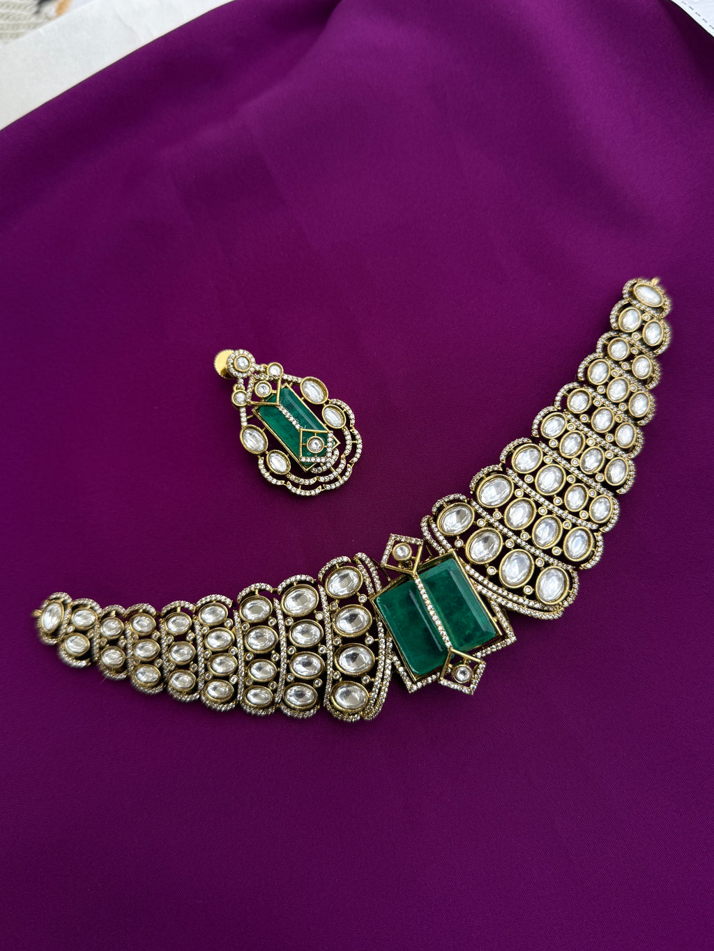 Kante Short Neckset  with earrings ns260