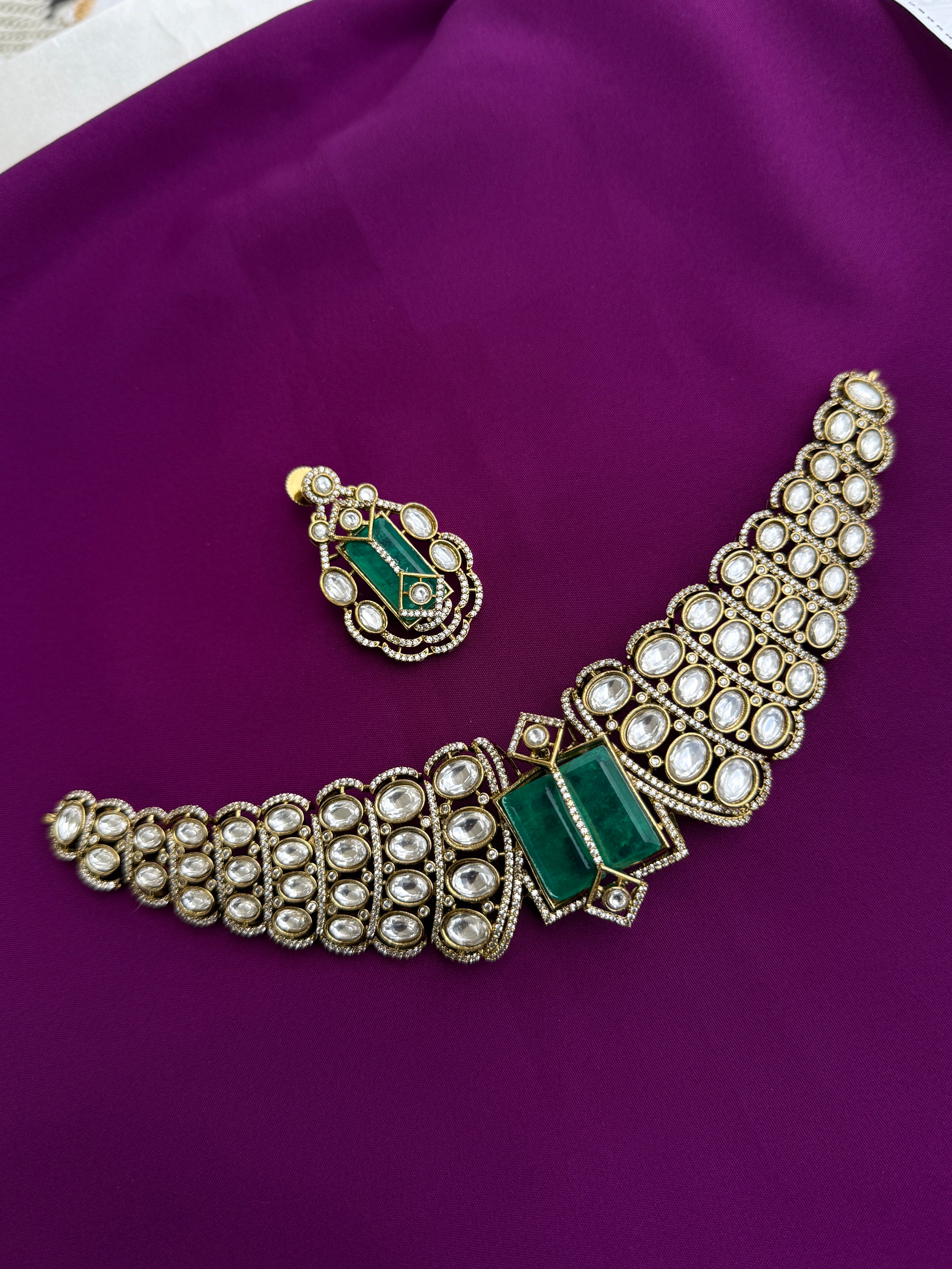 Kante Short Neckset  with earrings ns260