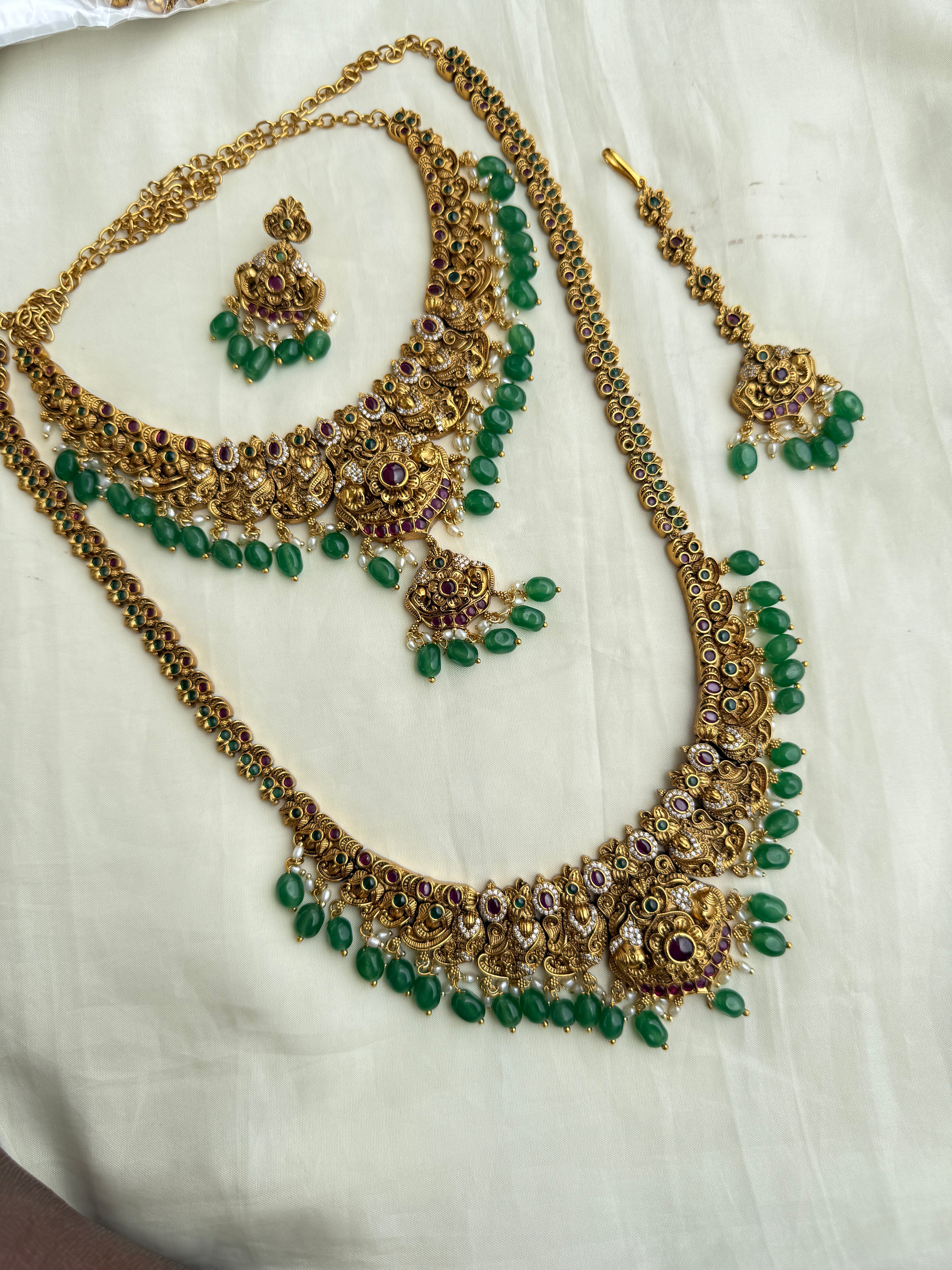 Lh2023 nakshi Bridal set neckset and haram,tikka