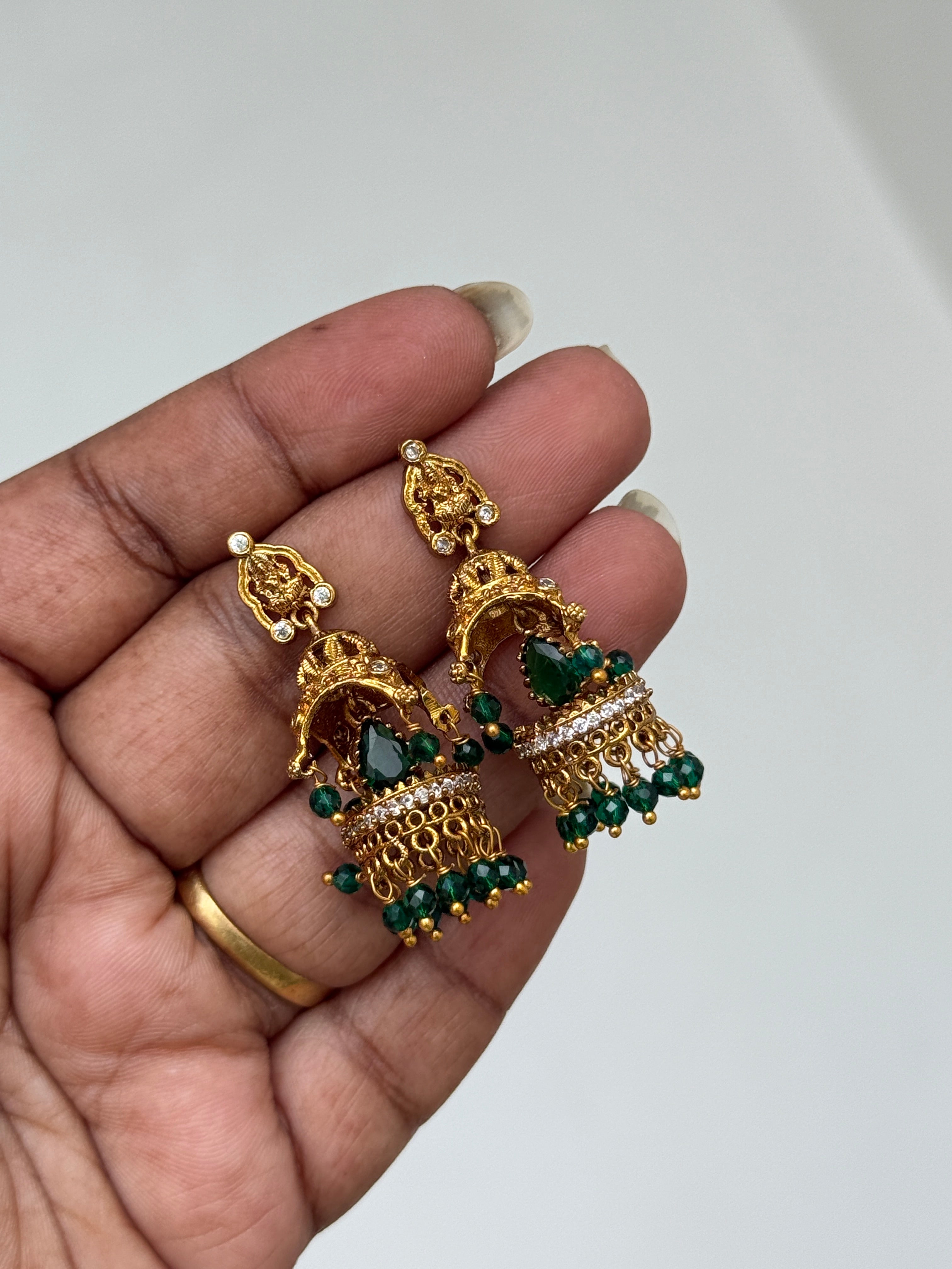 Er139 small lakshmi devi butta Earrings