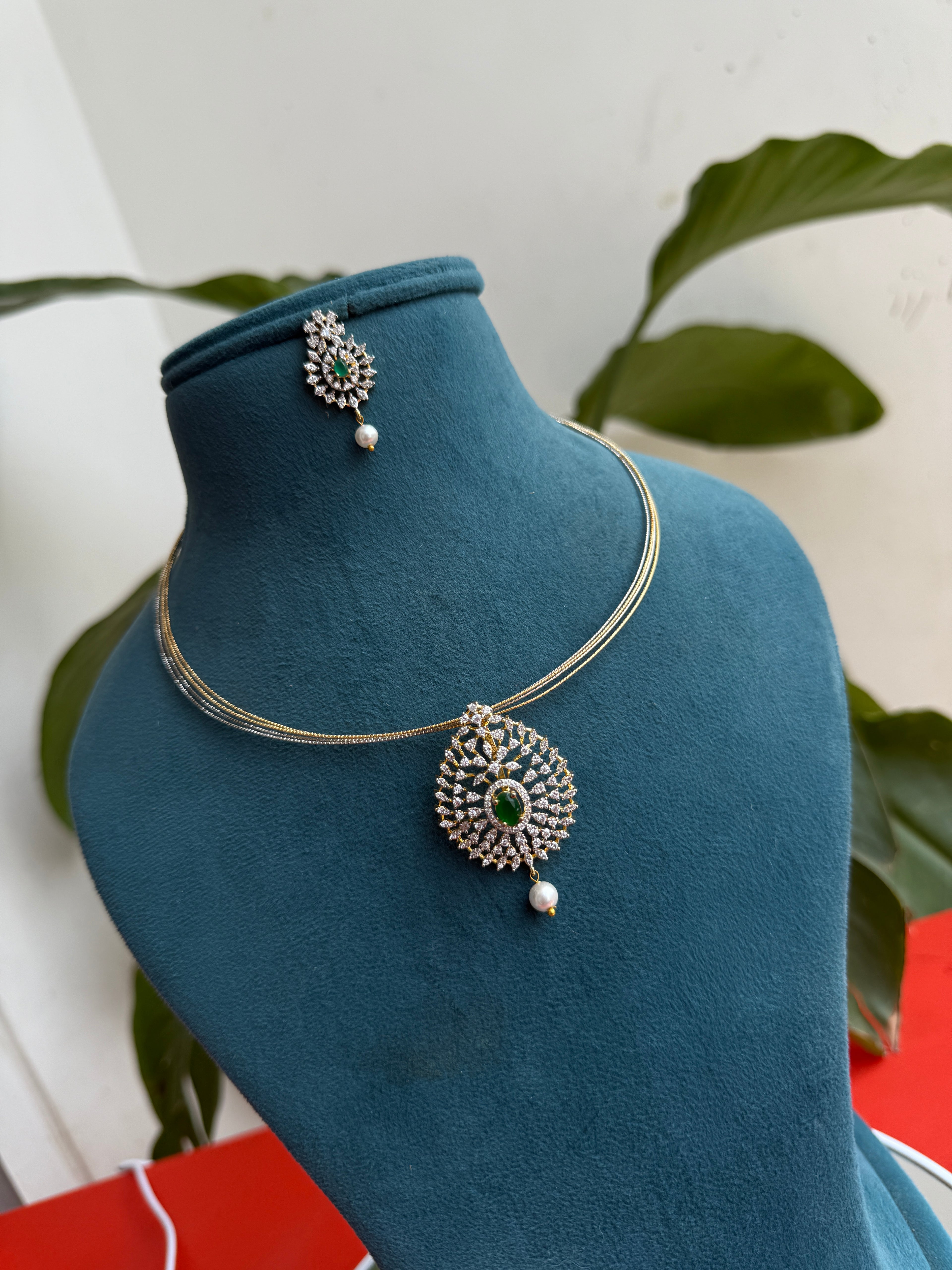 Hs002 gold silver hasli with diamond finish pendant