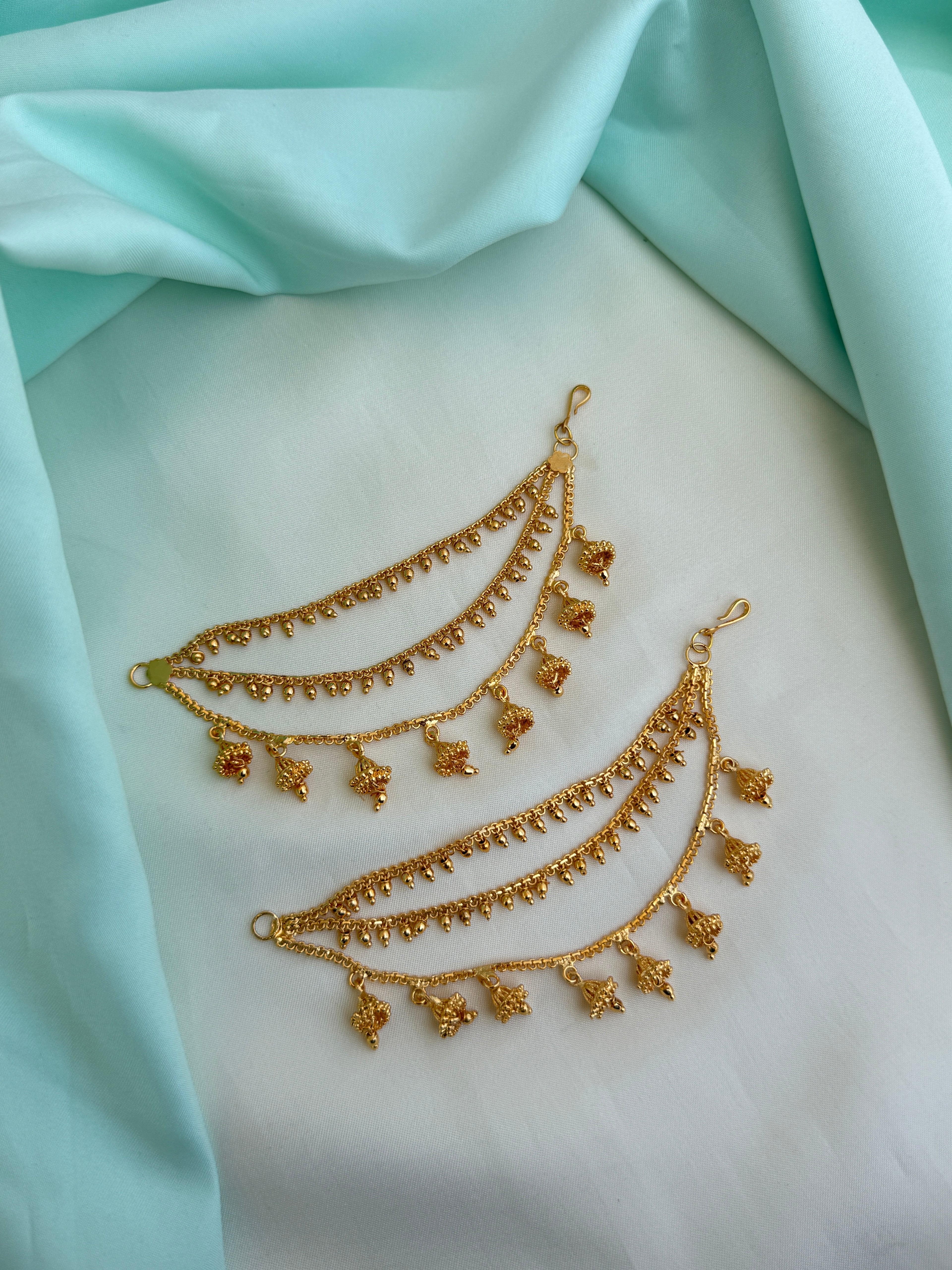 Ch231 3 layer's gold balls butta matt finish chempaswaralu