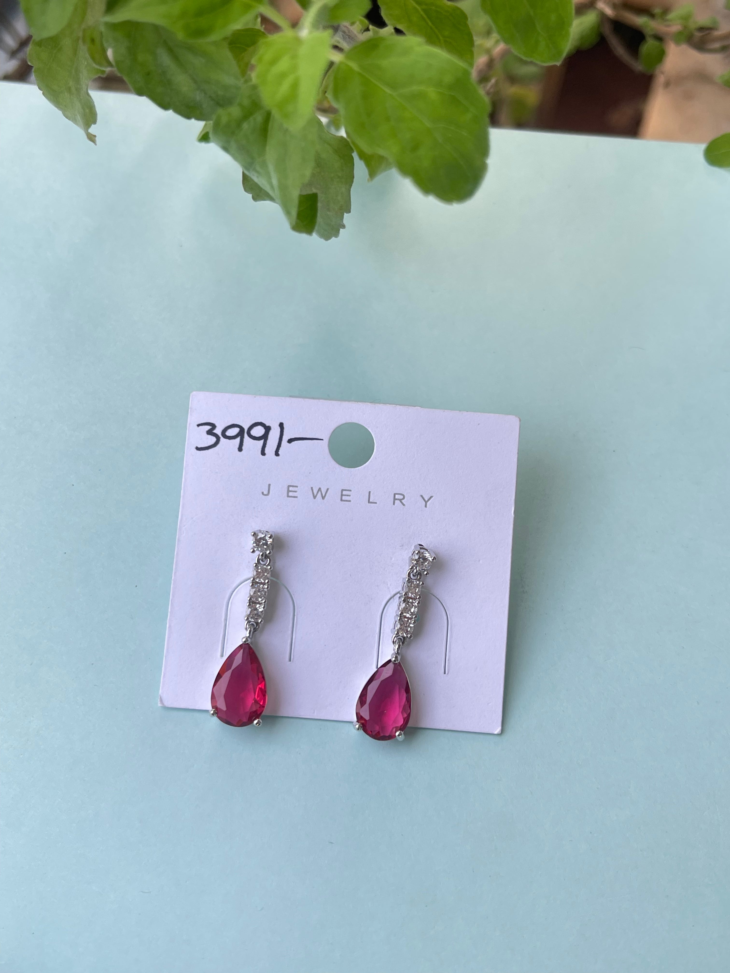 Silver hanging earrings