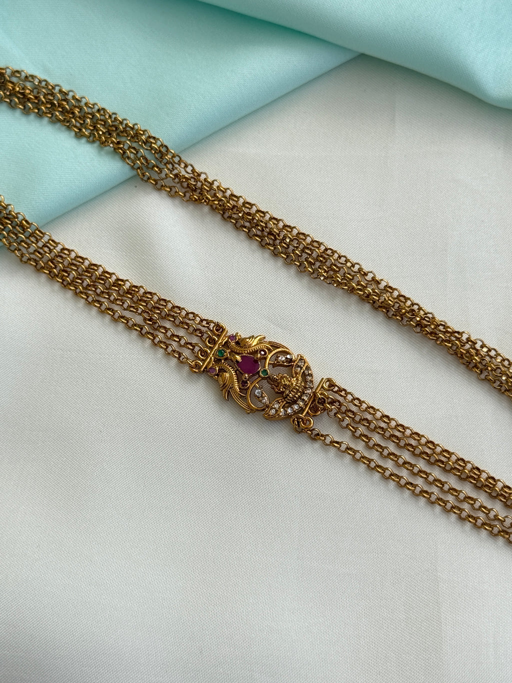Ch5091 Lakshmidevi Chandraharam with 4 layers in 26 inches