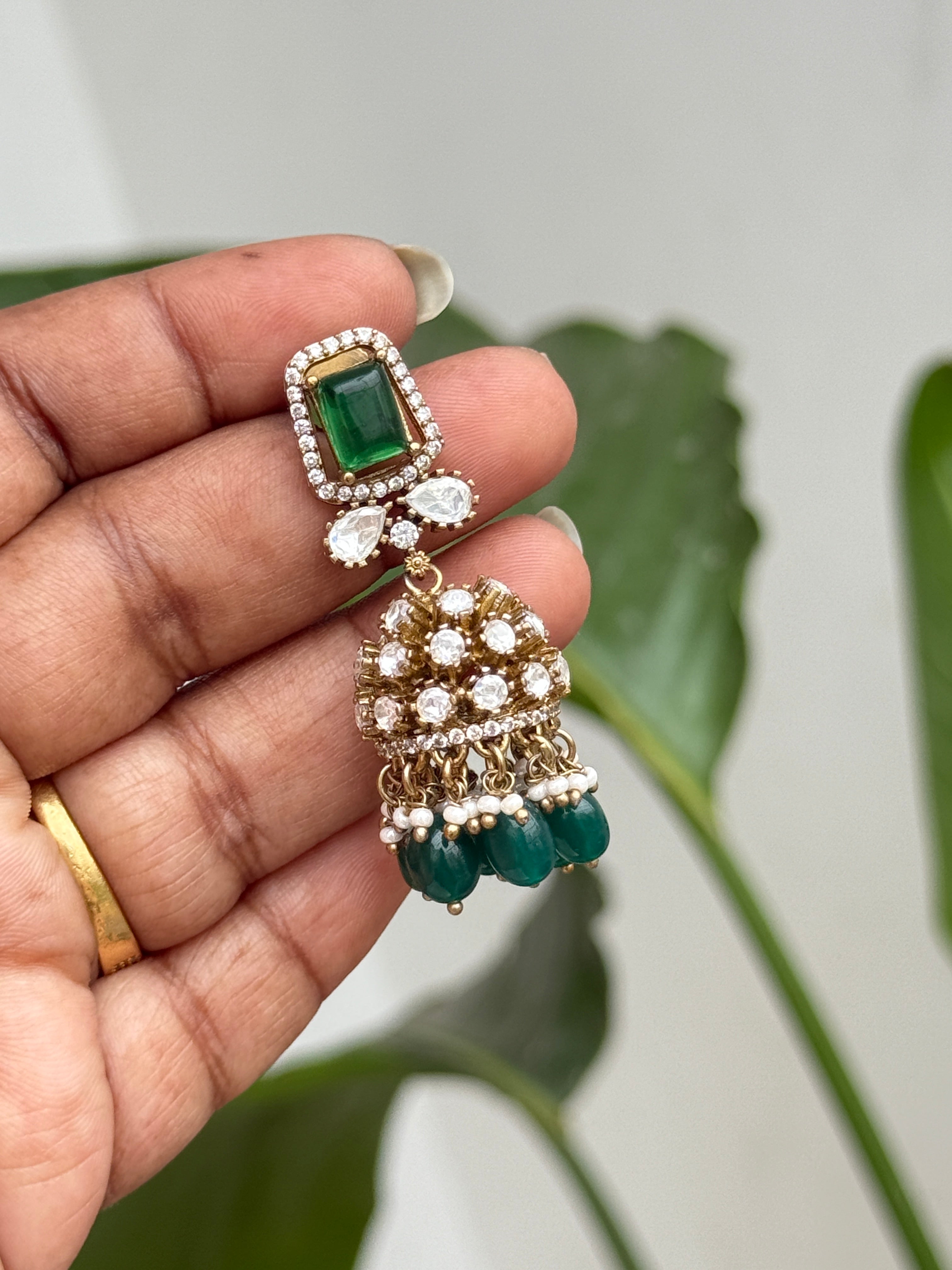 Er121 moissanite butta Earrings