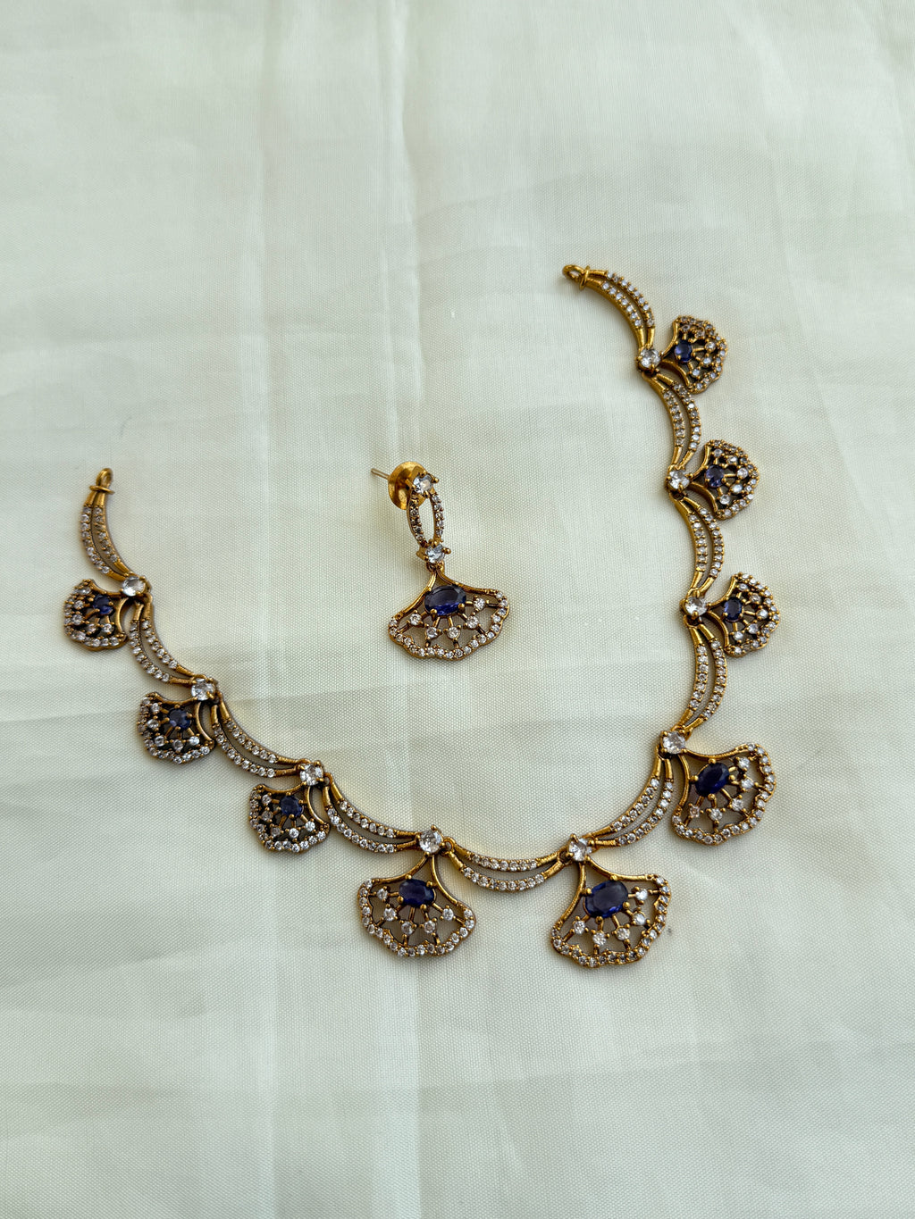 Ns211 purple corals neckset with earrings