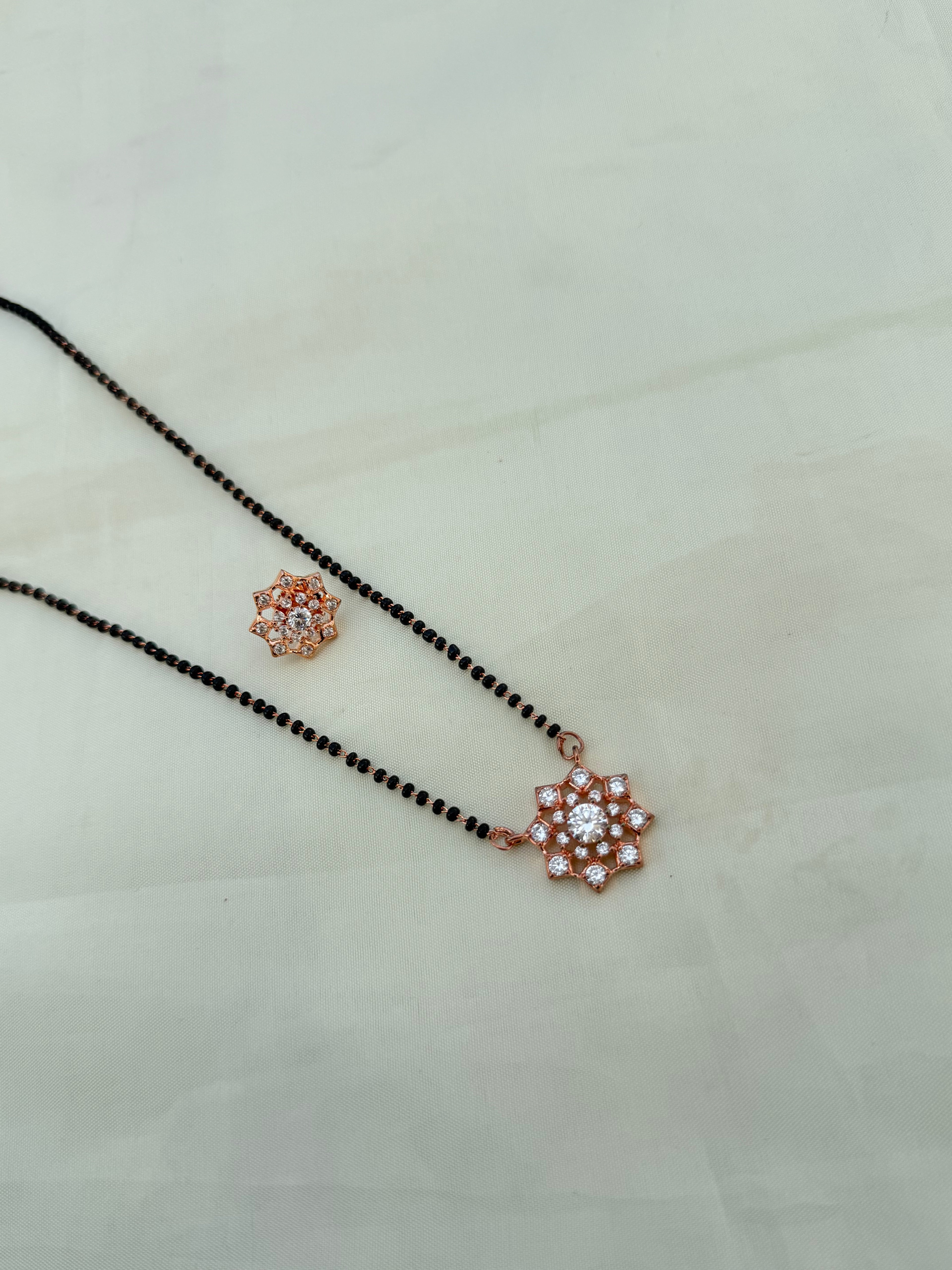 Bb604 rose-gold 18 inches Blackbeads with studs