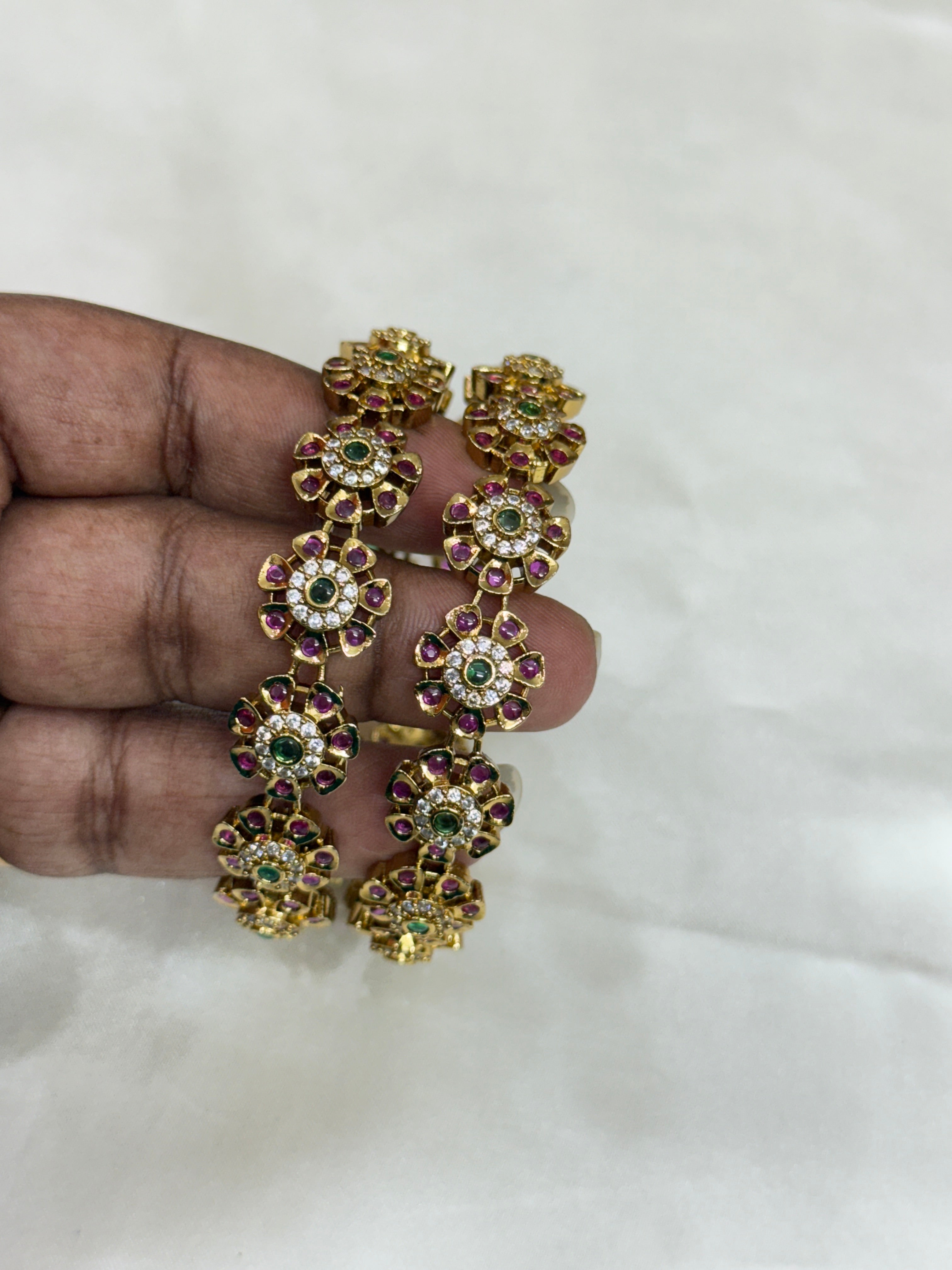 Sb125 flower kemp bangles
