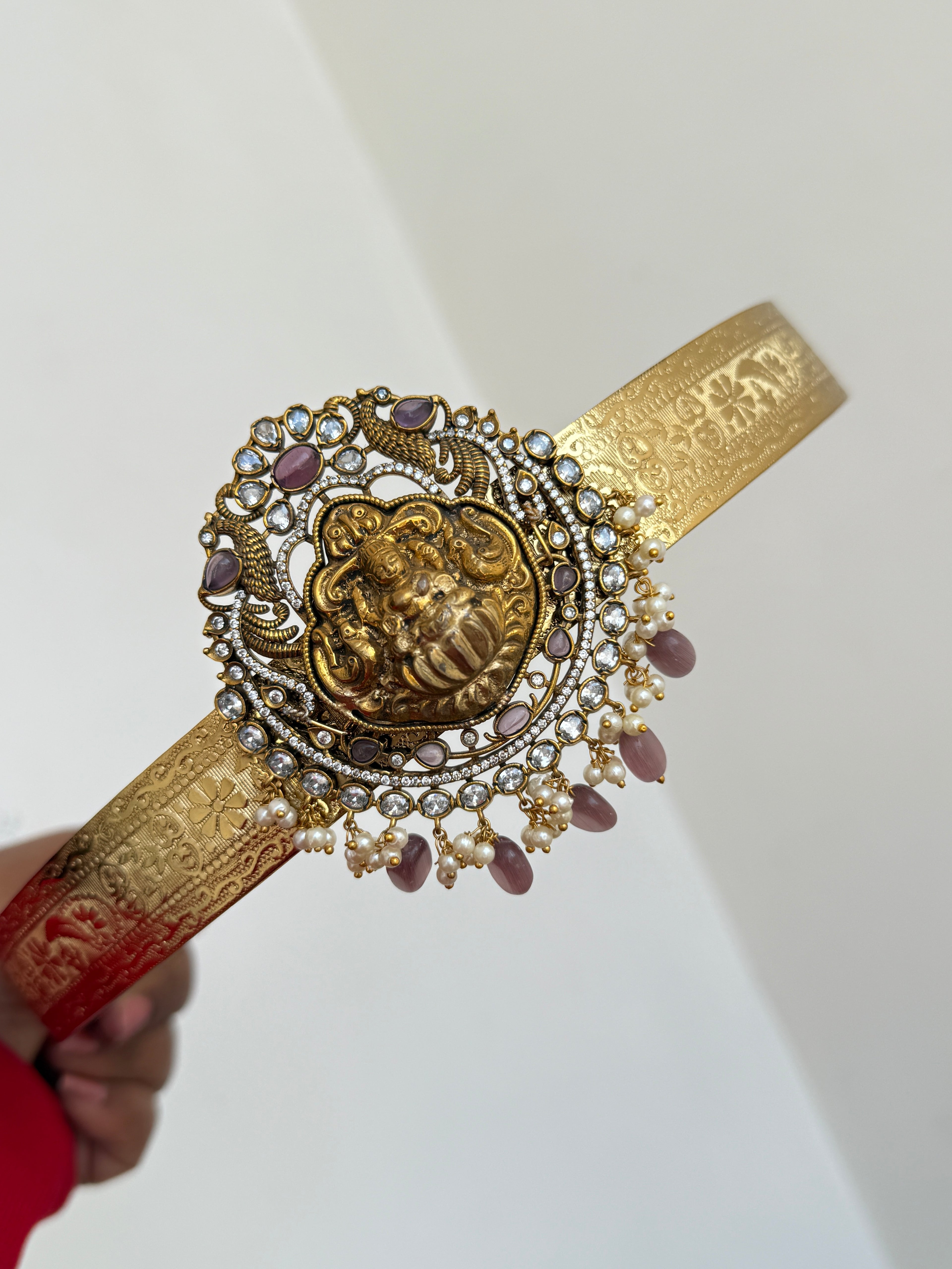 Hb563 victorian moissanite lakshmidevi medium size hipbelt