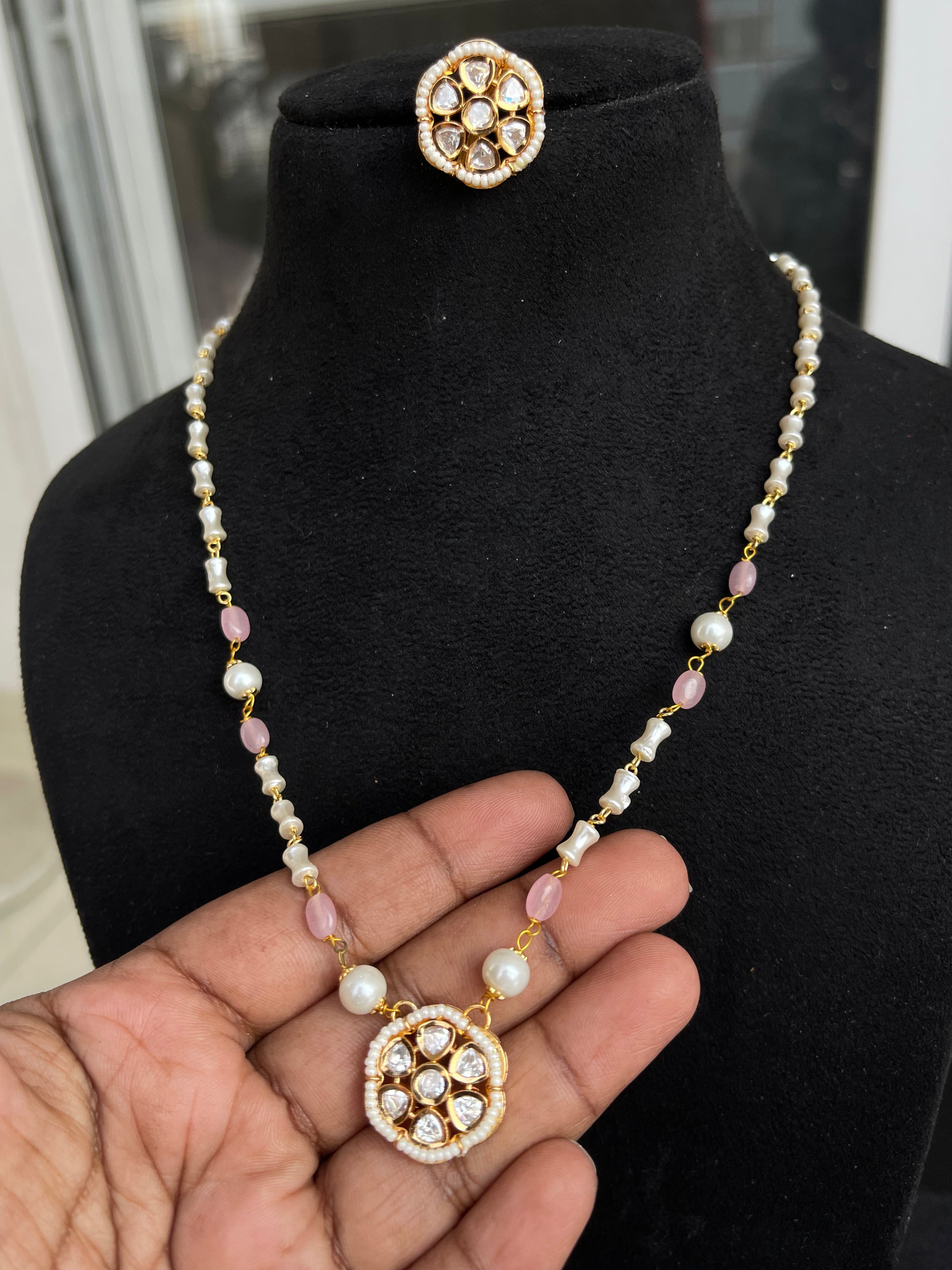 Kundan Pearl Chain pc009