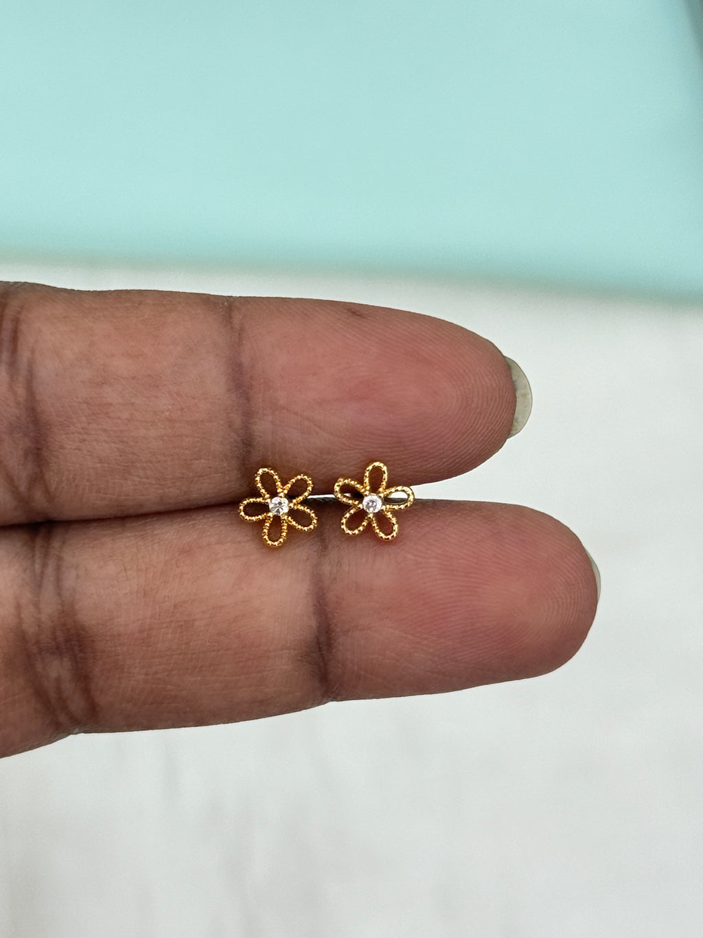 St157 flower 1stone back ball  second (2nd) tops studs