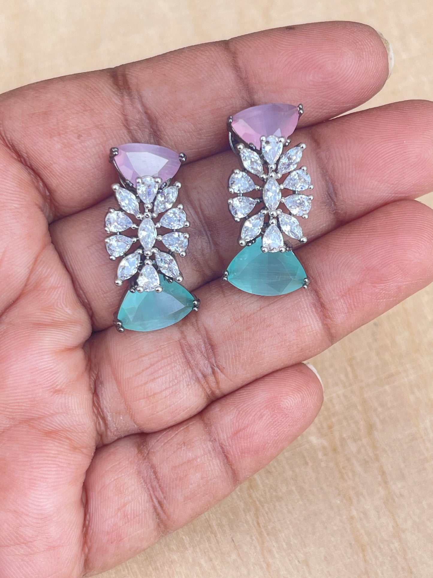 Zircon pastel studs