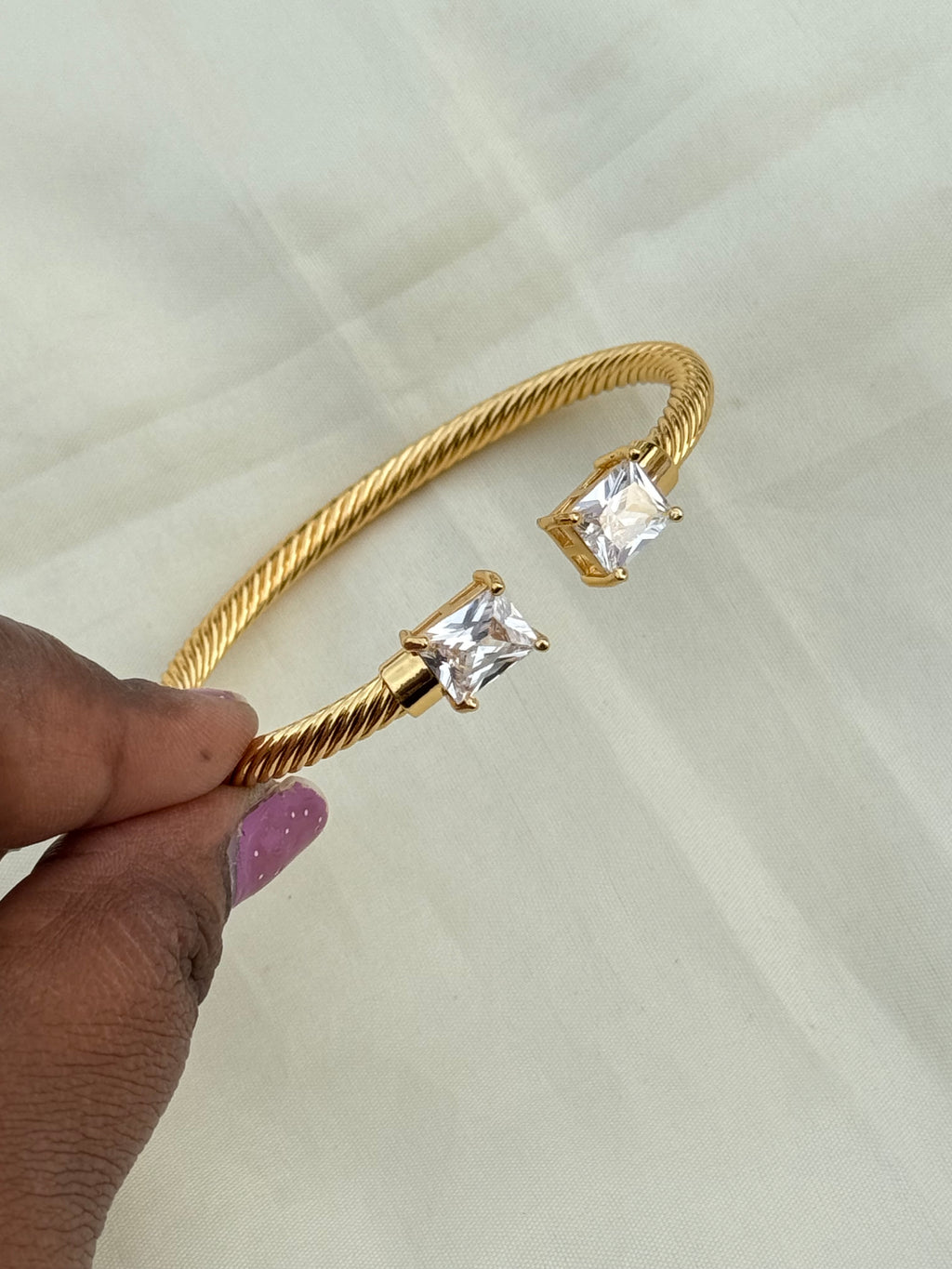 Ab011 twisted anti tarnish bracelet