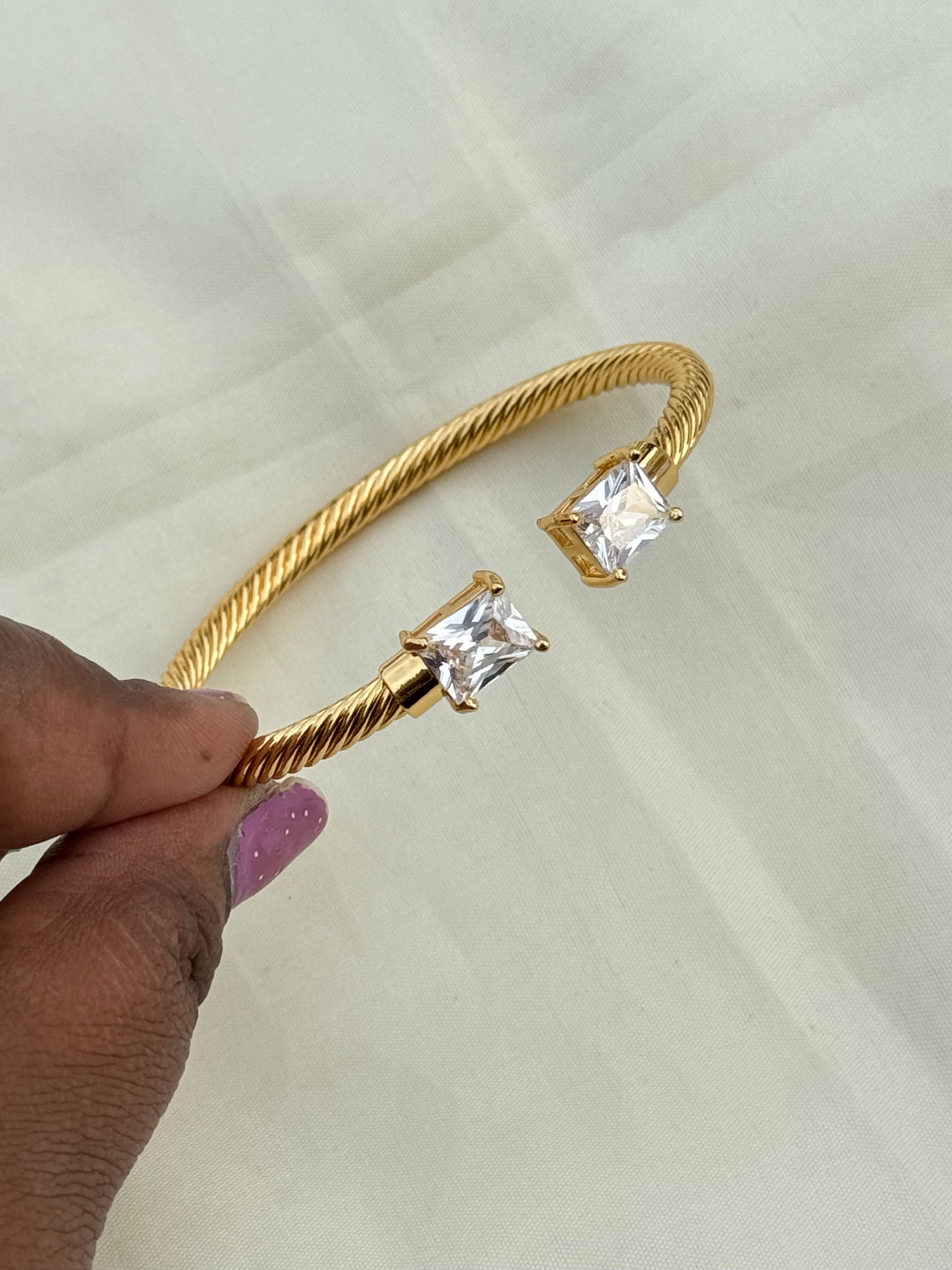 Ab011 twisted anti tarnish bracelet