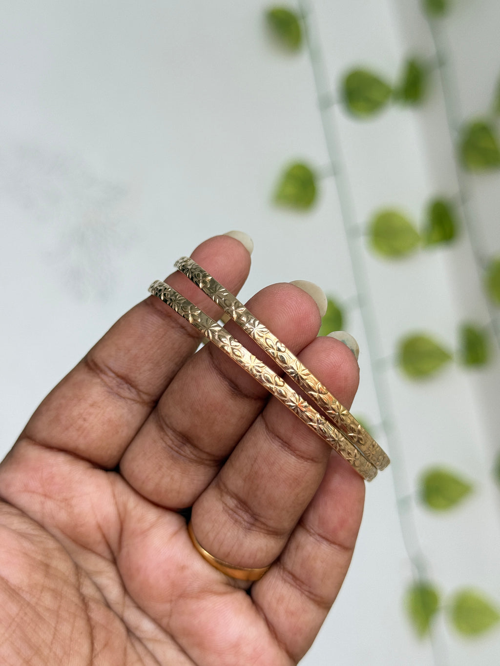 Ph260 Panchaloham unpolished leaf daily wear bangles