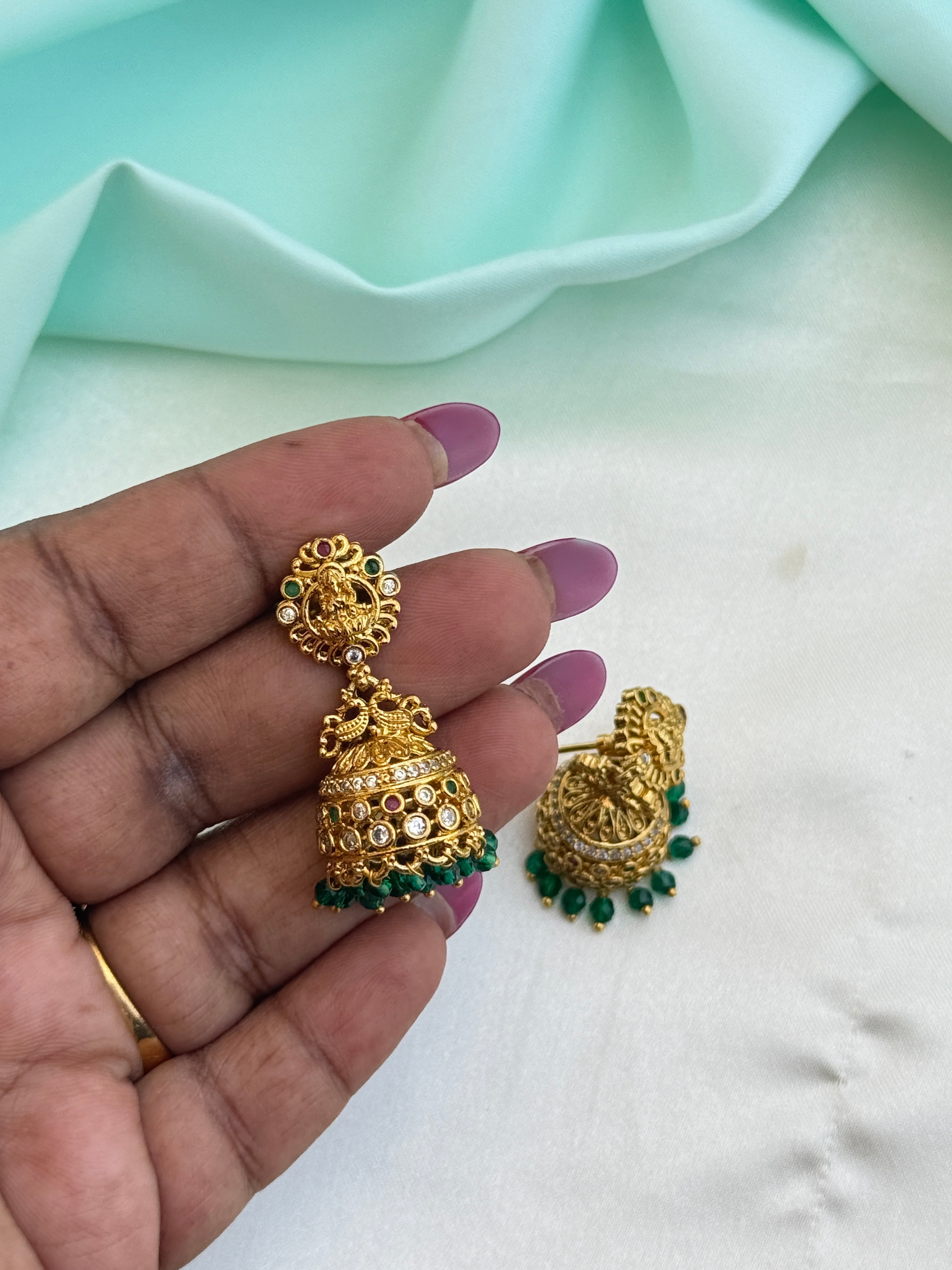 Er257 Lakshmi devi butta earrings