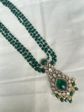 22inches 3 lines beads kundan pendant BB2034