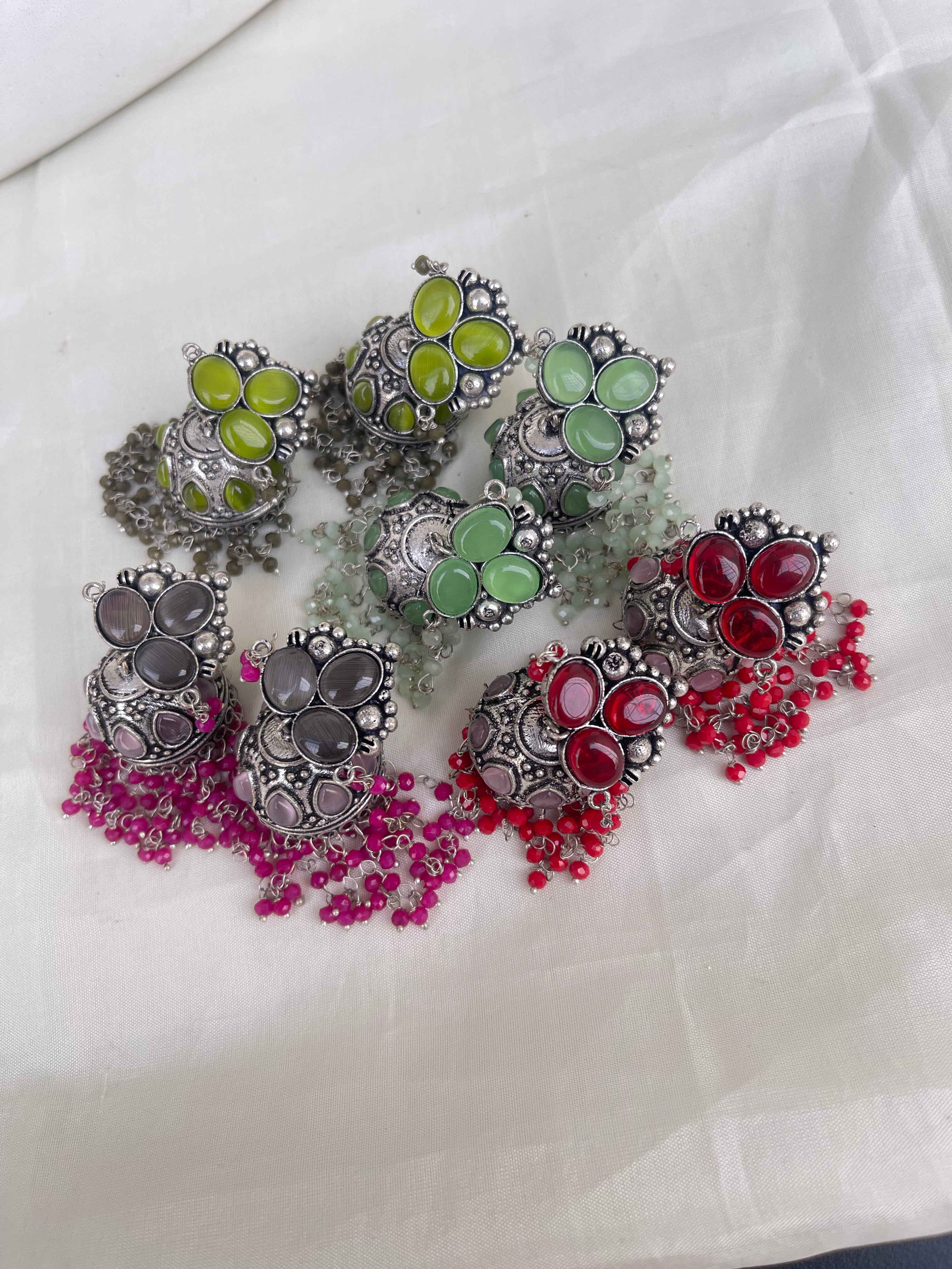 Oxidised butta Earrings
