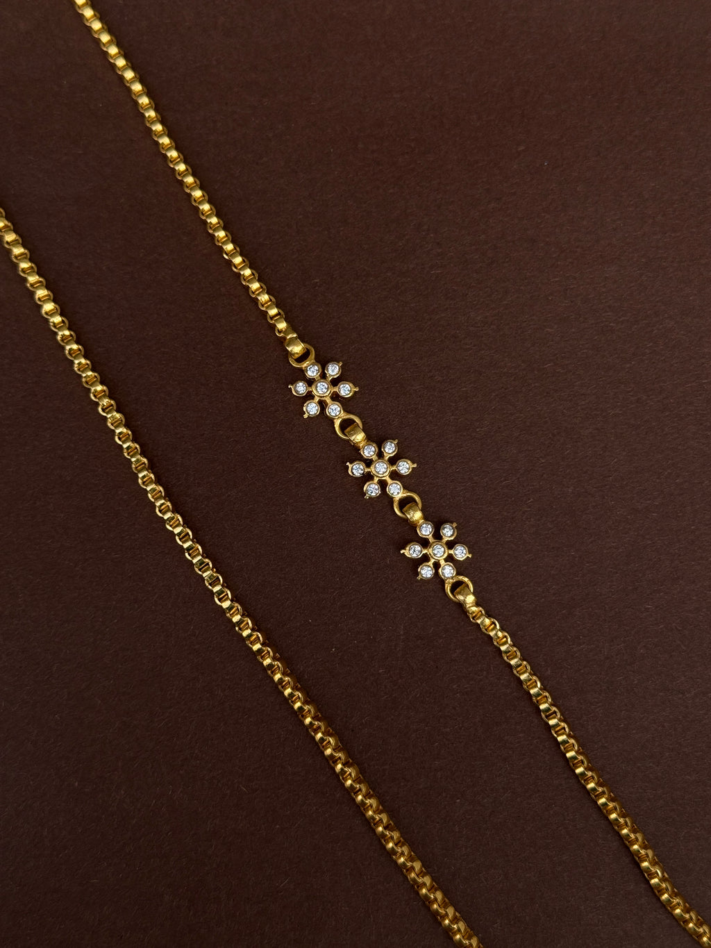 Tc031 panchaloham 30 inches thali chain with side pendant mangalsutra